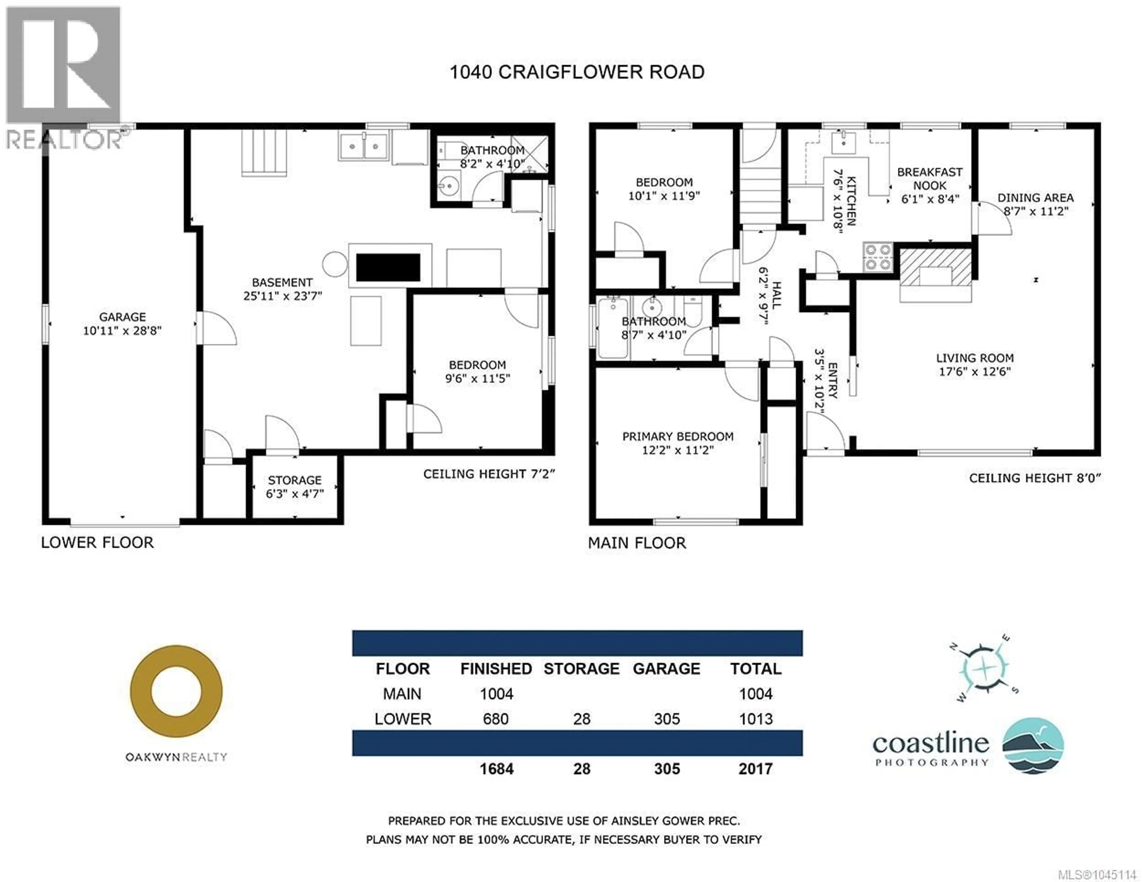 Floor plan for 1040 CRAIGFLOWER ROAD, Esquimalt British Columbia V9A2Y1