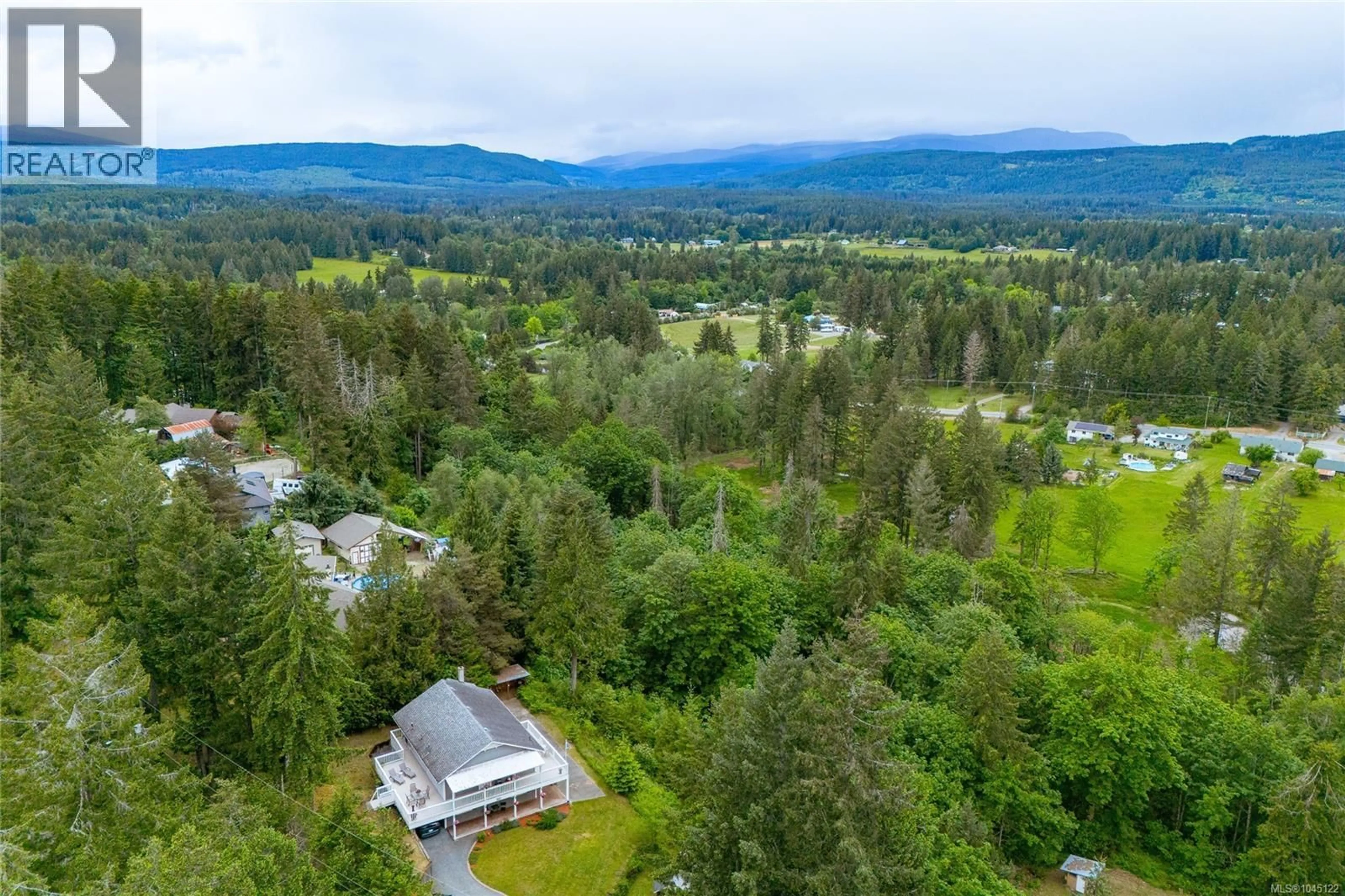 A pic from outside/outdoor area/front of a property/back of a property/a pic from drone, forest/trees view for 4041 CAMBRAI ROAD, Duncan British Columbia V9L1N9