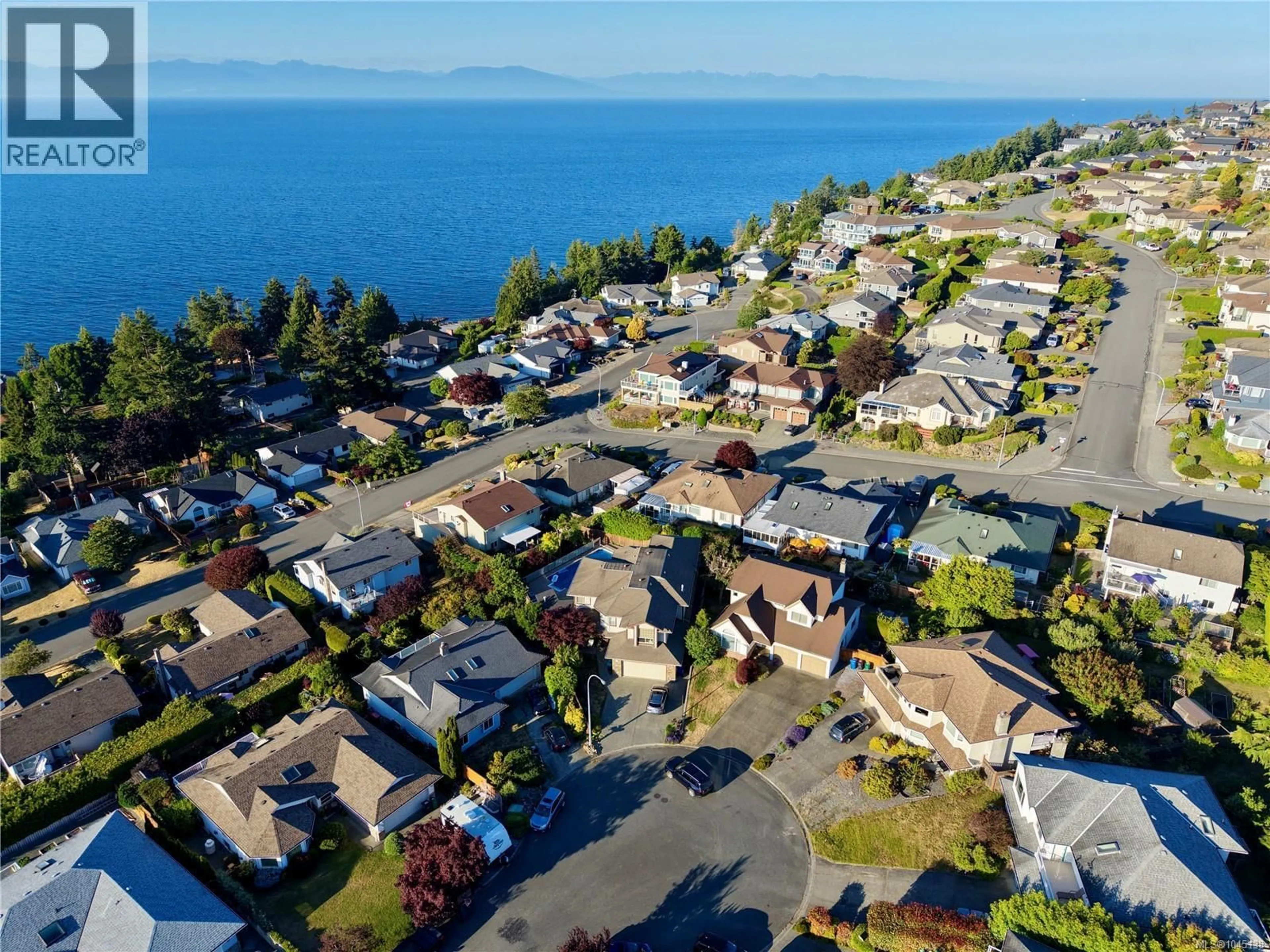 A pic from outside/outdoor area/front of a property/back of a property/a pic from drone, water/lake/river/ocean view for 5160 COLONY PARK PLACE, Nanaimo British Columbia V9V1H2