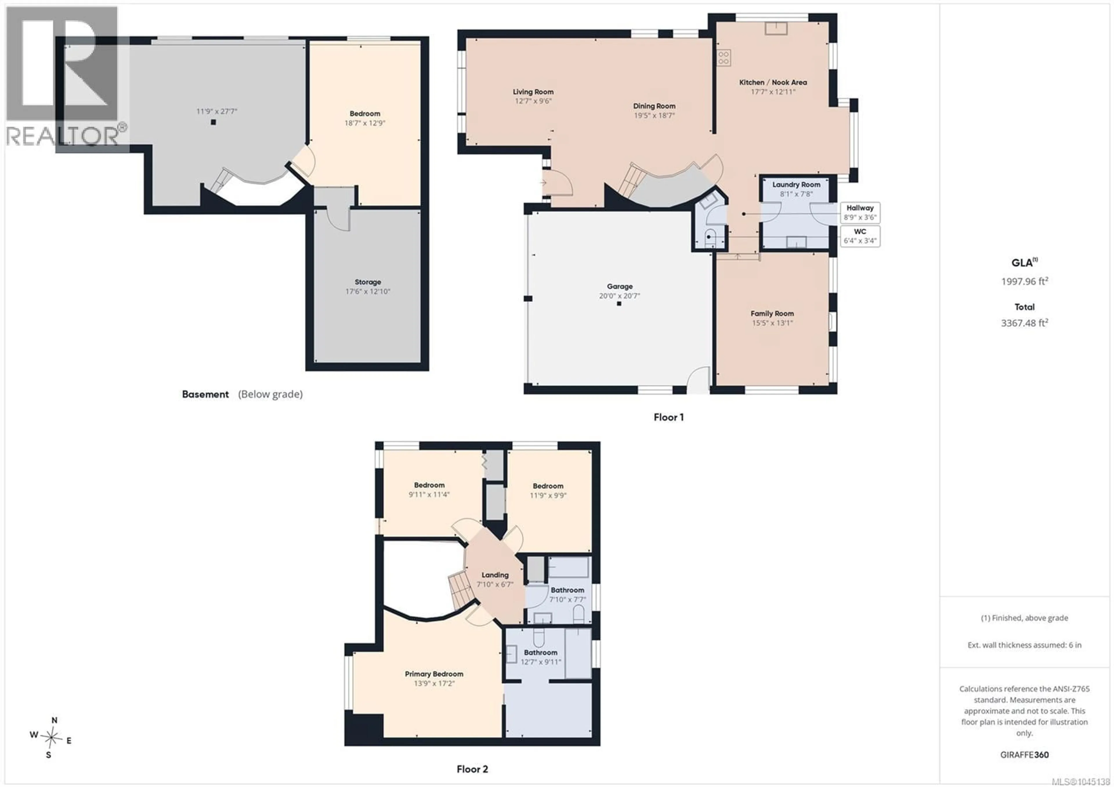 Floor plan for 5160 COLONY PARK PLACE, Nanaimo British Columbia V9V1H2