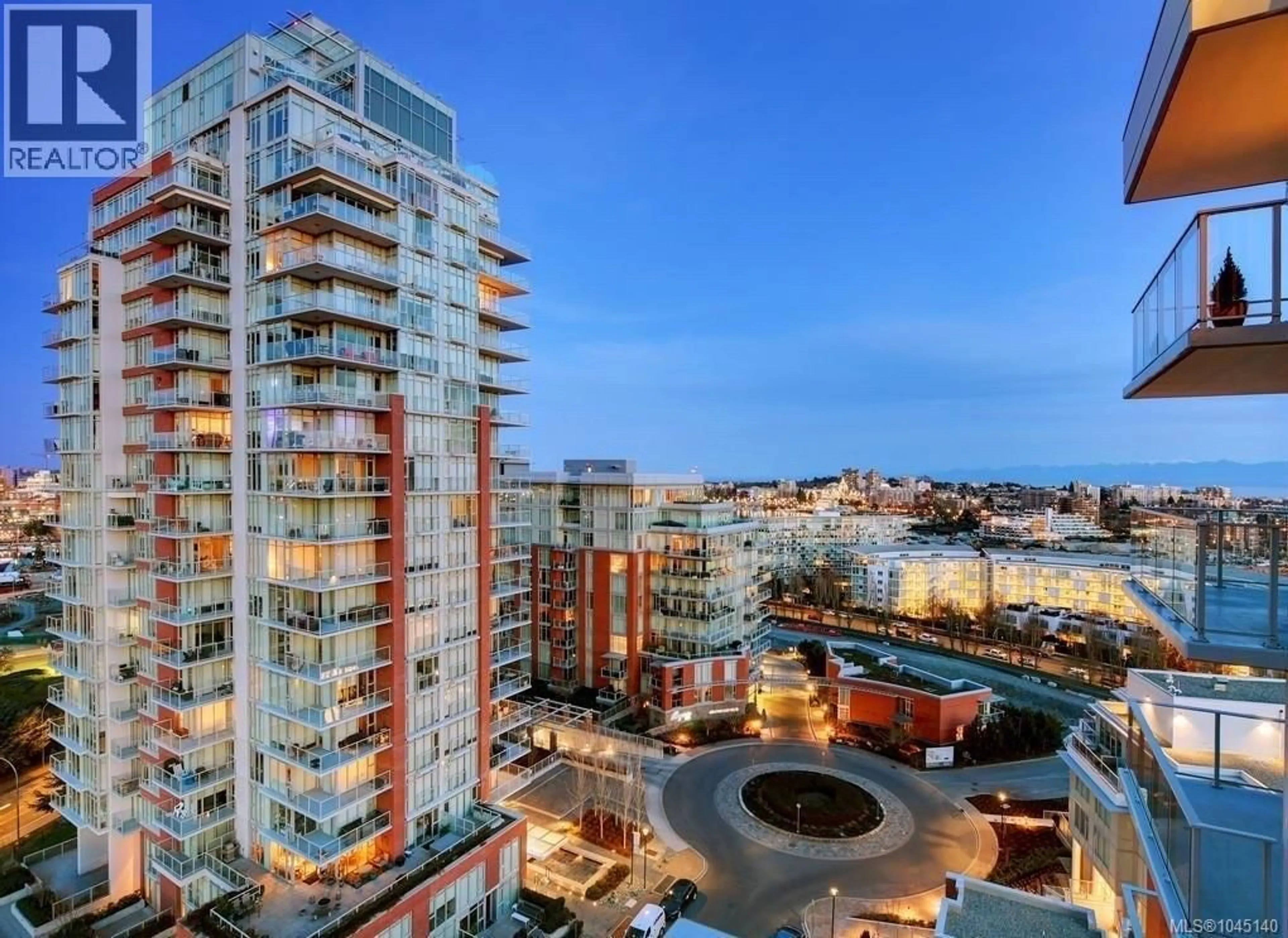 Patio, city buildings view from balcony for 1302 - 60 SAGHALIE ROAD, Victoria British Columbia V9A0H1