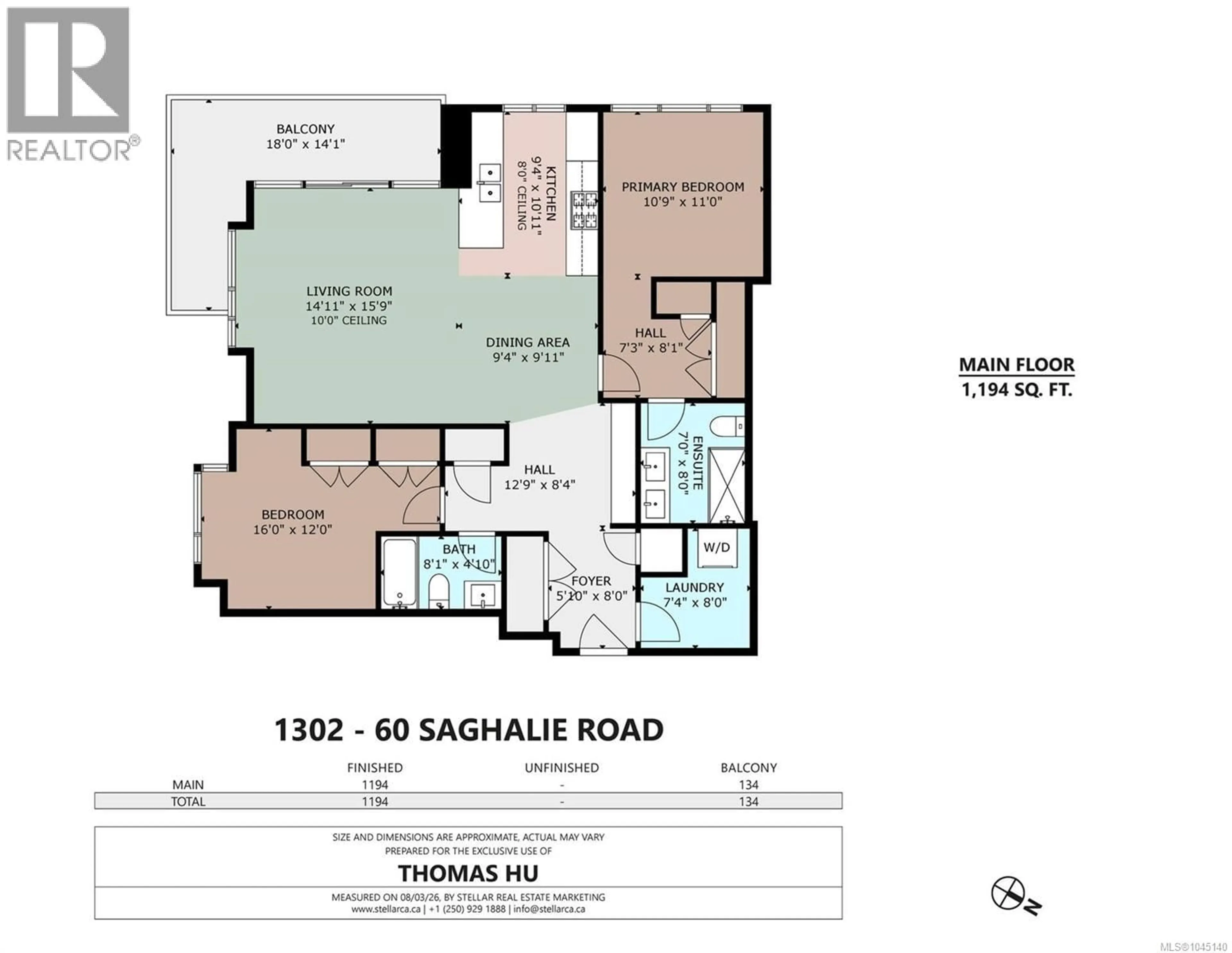 Floor plan for 1302 - 60 SAGHALIE ROAD, Victoria British Columbia V9A0H1