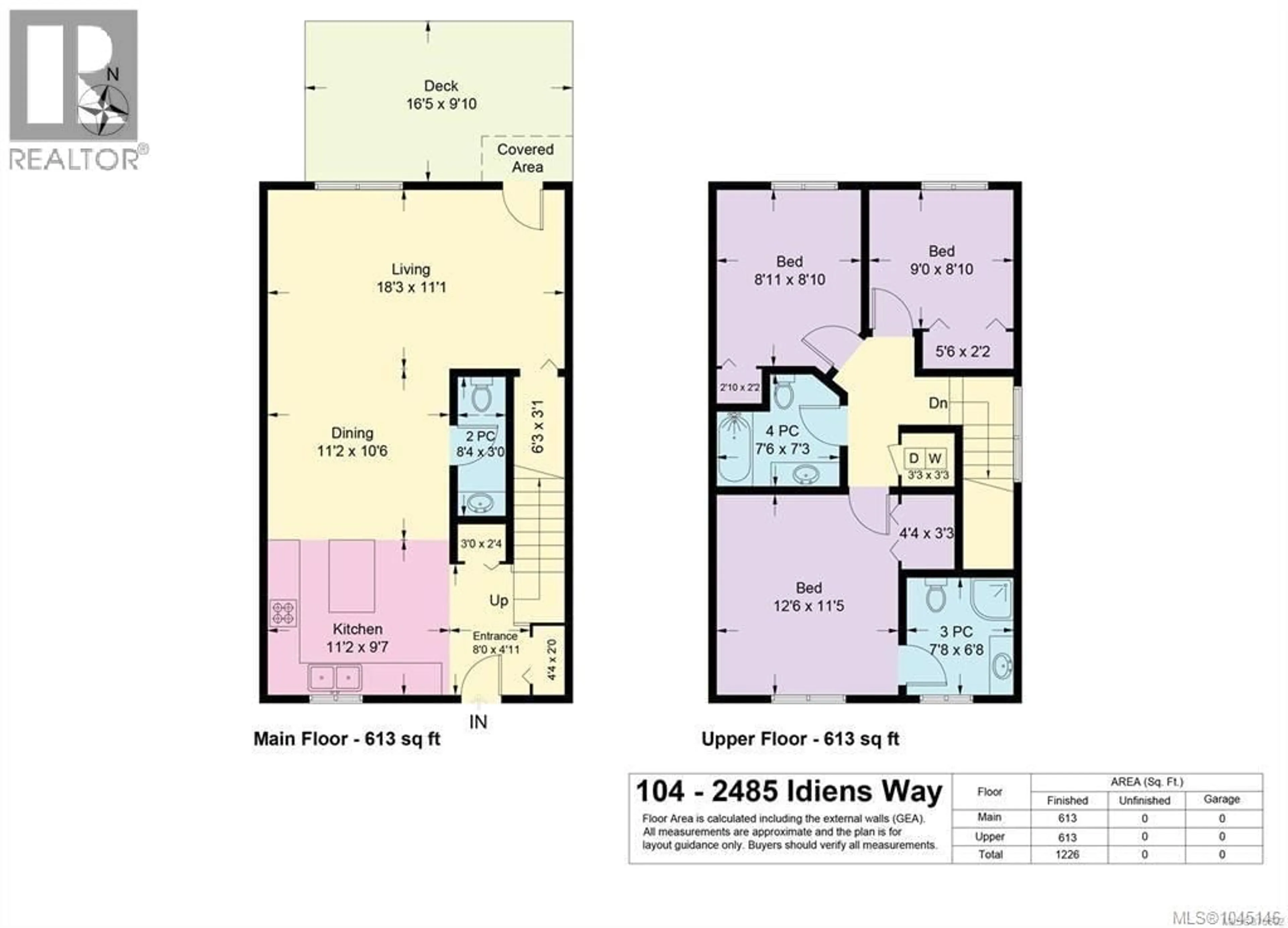 Floor plan for 104 - 2485 IDIENS WAY, Courtenay British Columbia V9N9J4