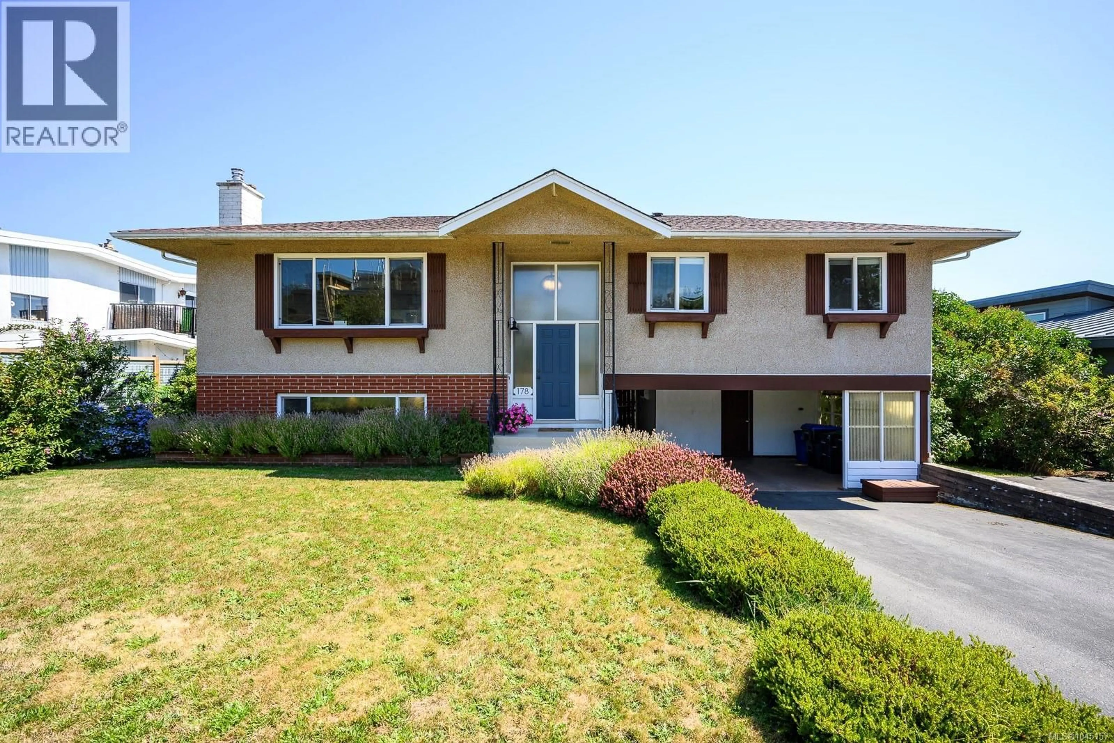 Home with vinyl exterior material, street for 178 RODELLO STREET, Comox British Columbia V9M1V2