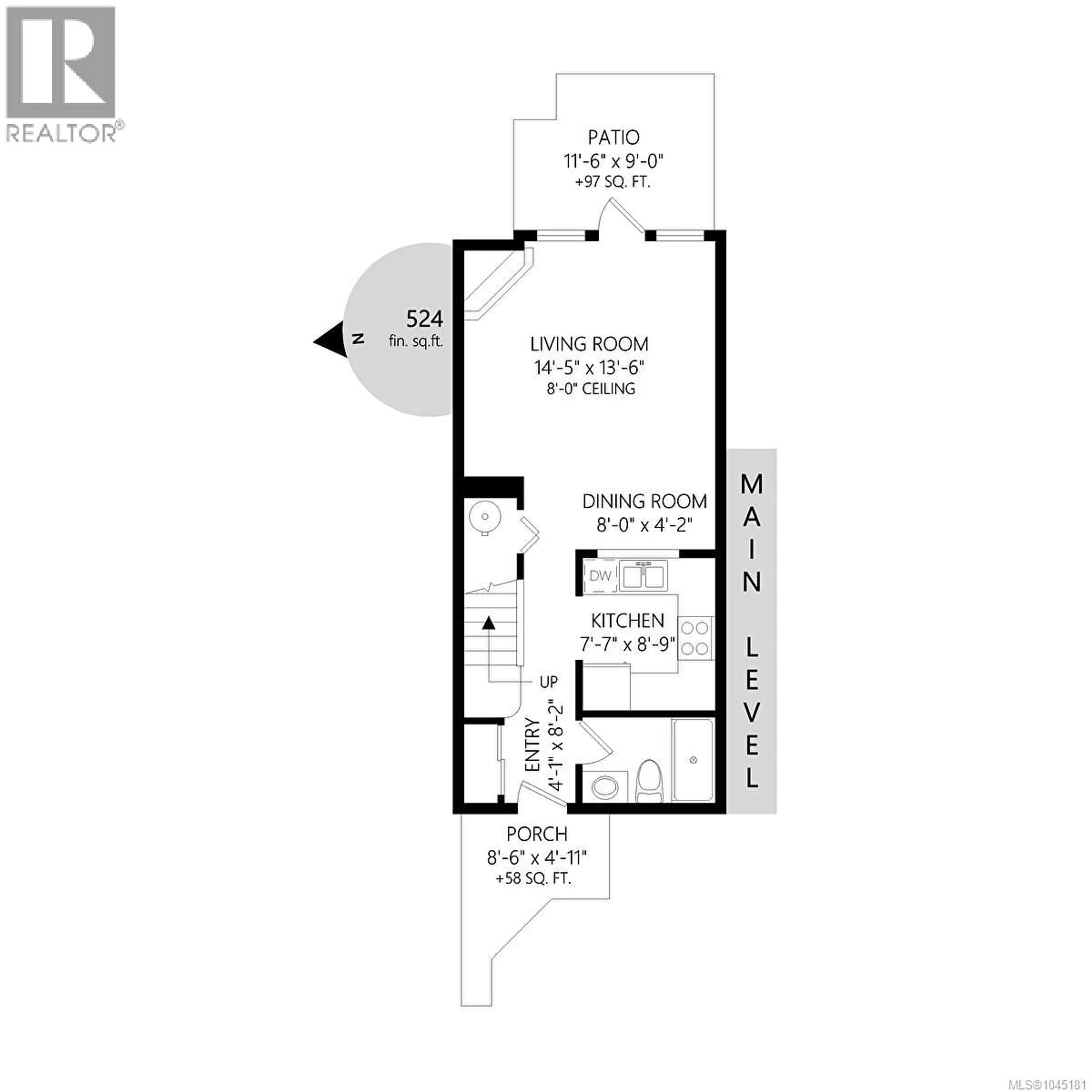 Floor plan for 3 - 1019 NORTH PARK STREET, Victoria British Columbia V8T5L4