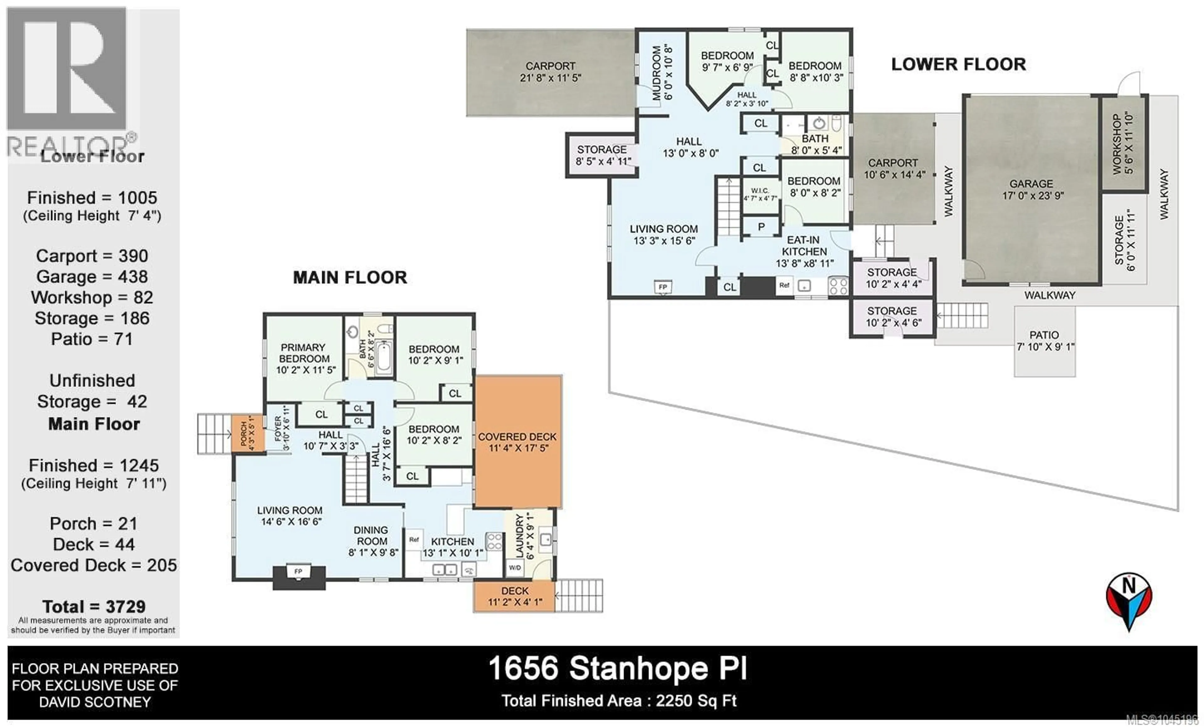 Floor plan for 1656 STANHOPE PLACE, Saanich British Columbia V8P1Y1