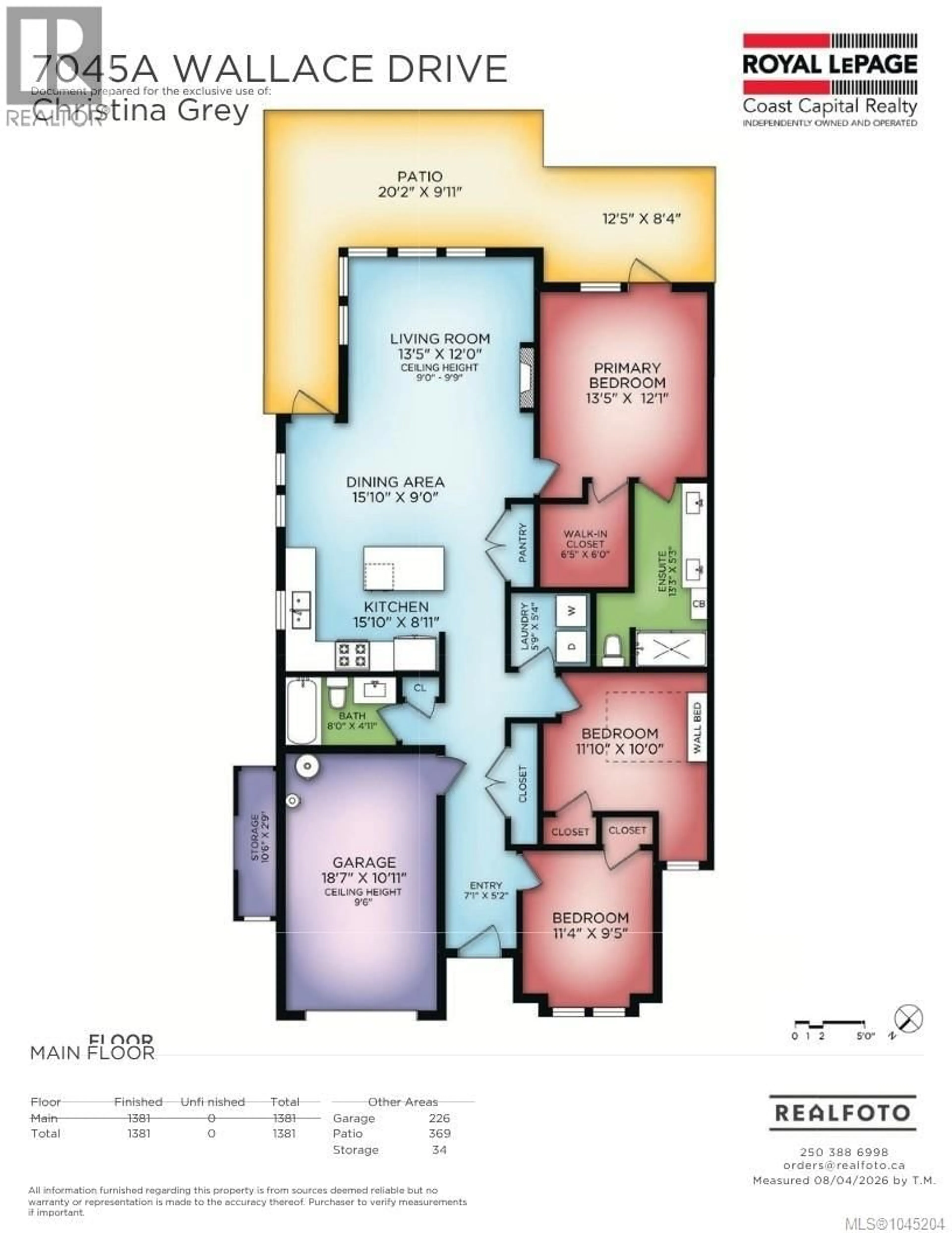 Floor plan for A - 7045 WALLACE DRIVE, Central Saanich British Columbia V8M1E9