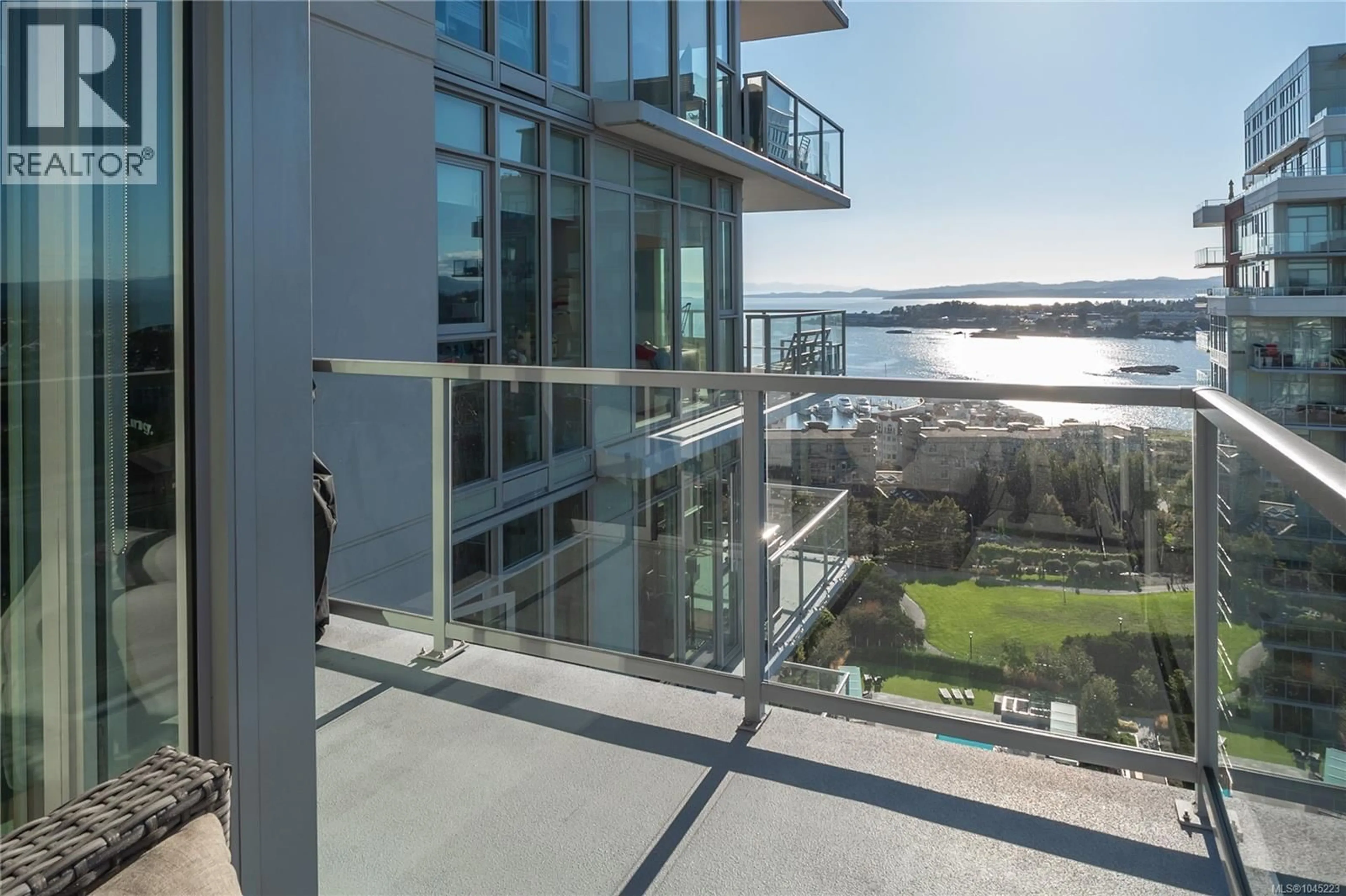 Balcony in the apartment, water/lake/river/ocean view for 1404 - 83 SAGHALIE ROAD, Victoria British Columbia V9A0E7