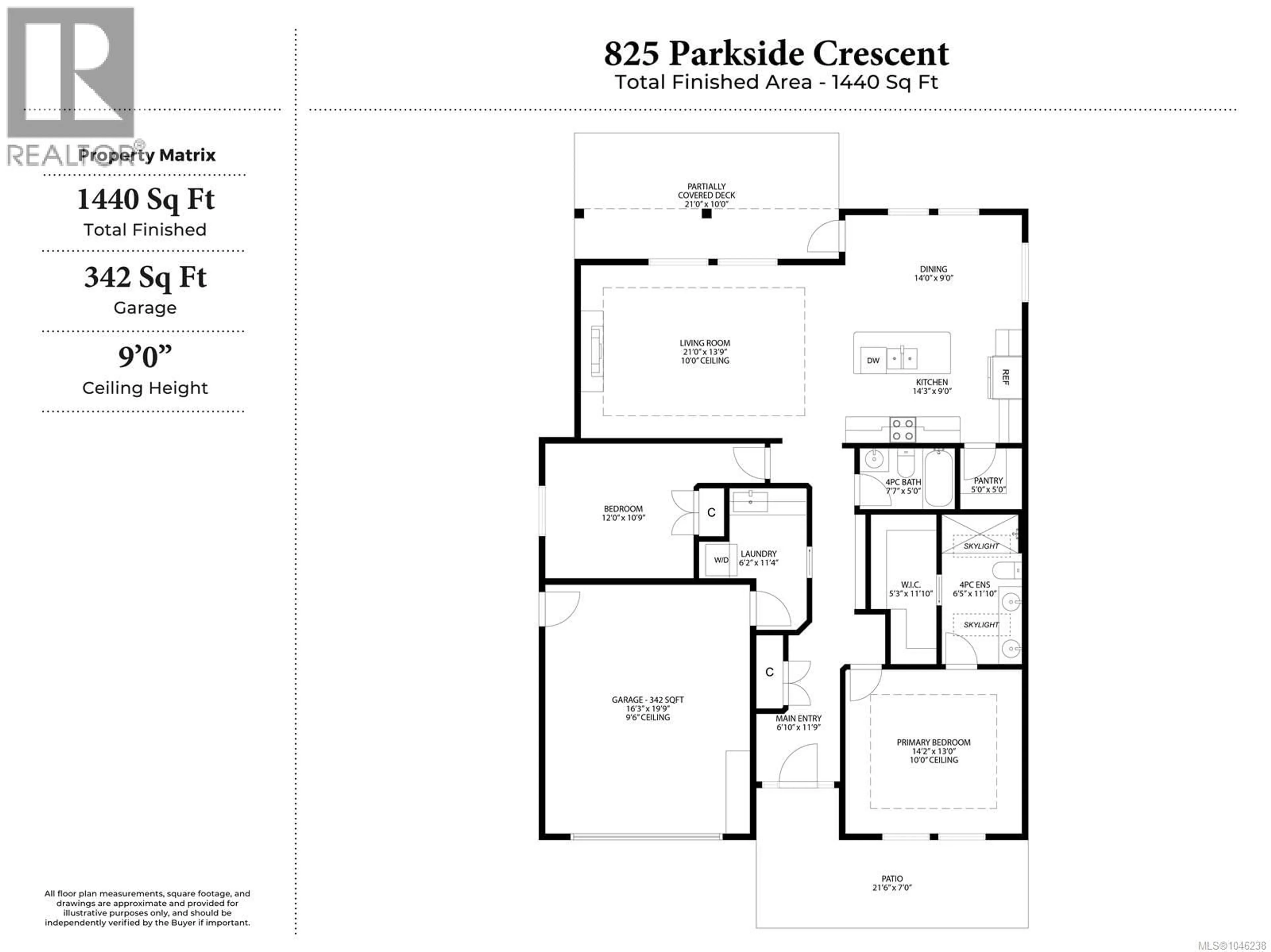 Floor plan for 825 PARKSIDE CRESCENT, Parksville British Columbia V9P0C7