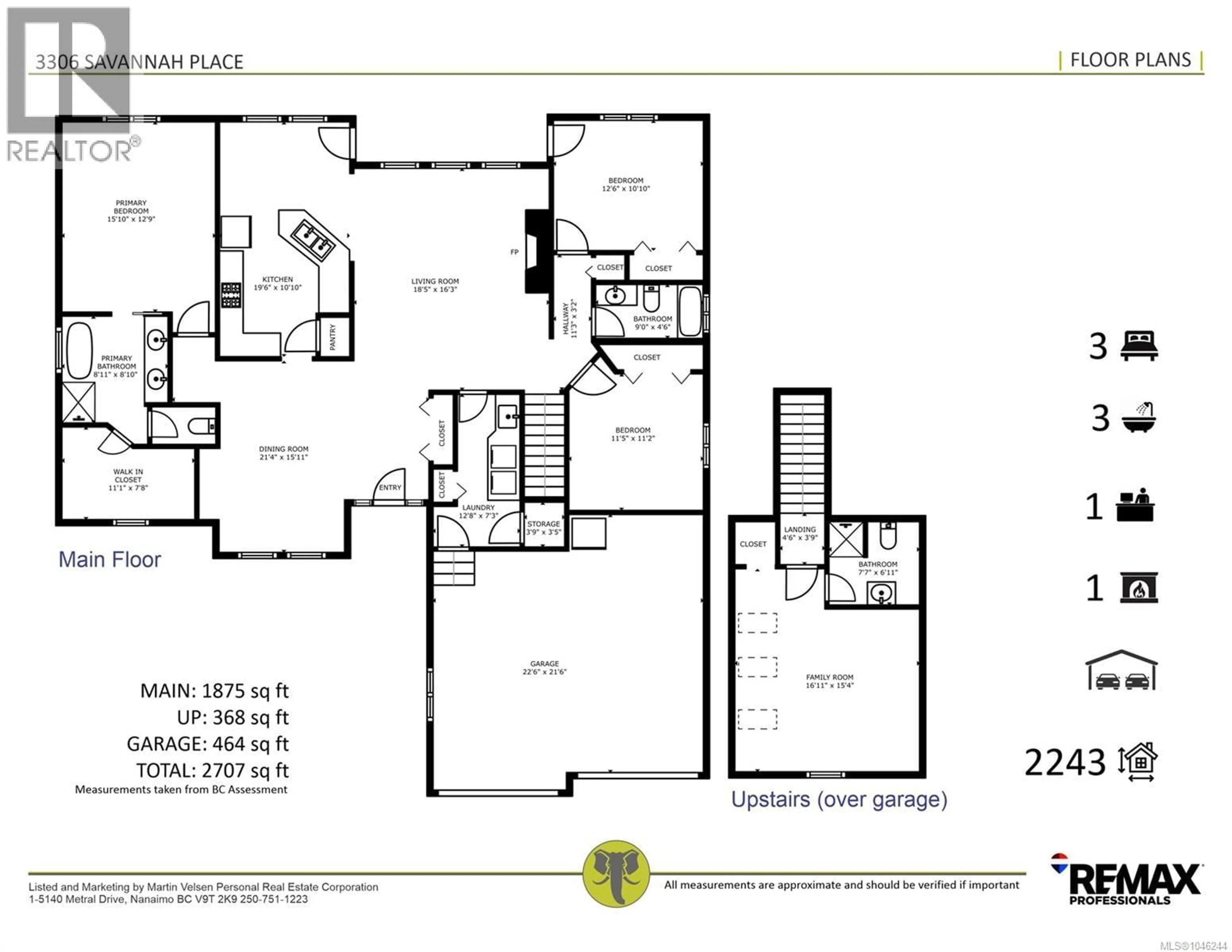 Floor plan for 3306 SAVANNAH PLACE, Nanaimo British Columbia V9T6R9
