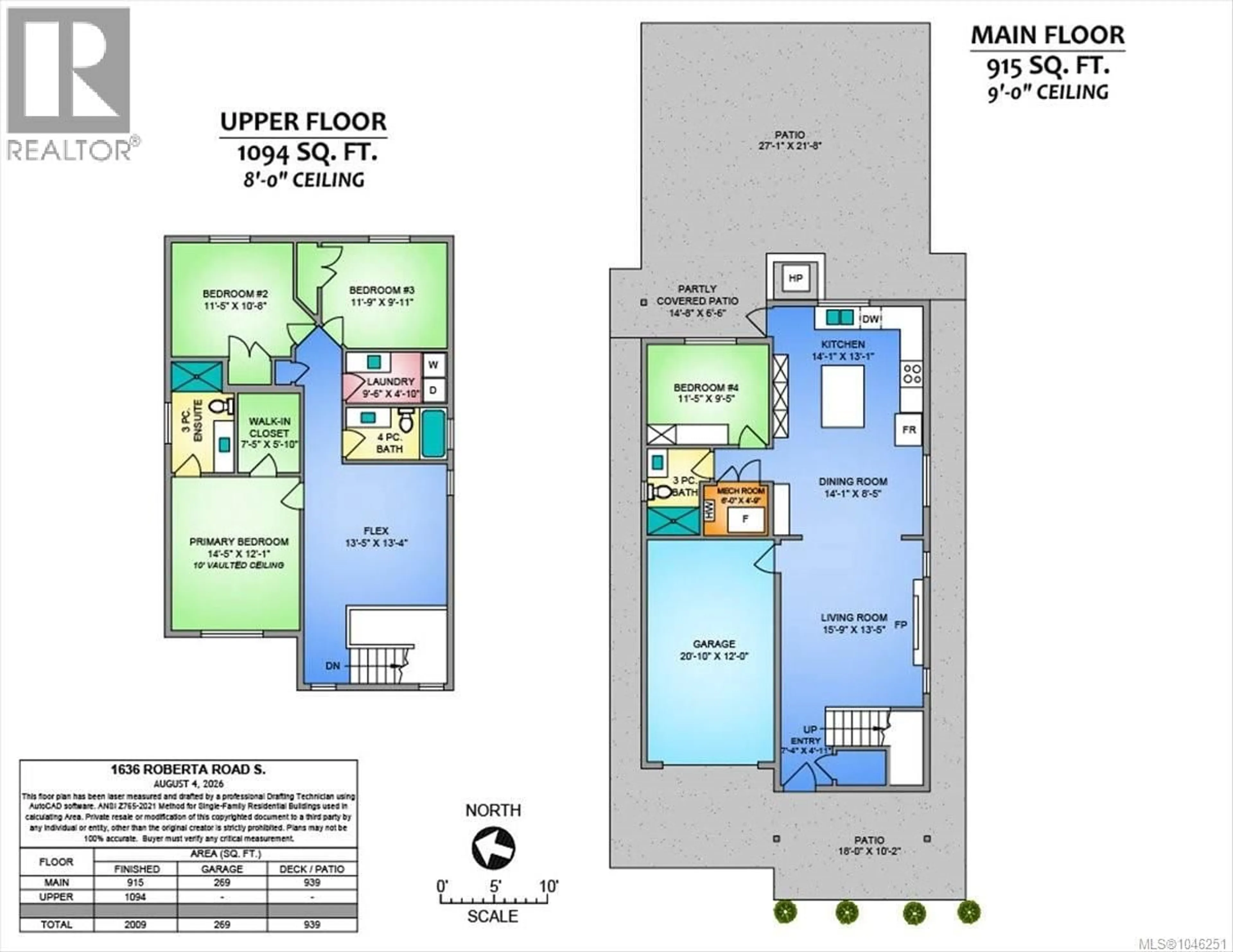 Floor plan for 1636 ROBERTA ROAD SOUTH, Nanaimo British Columbia V9X0B6