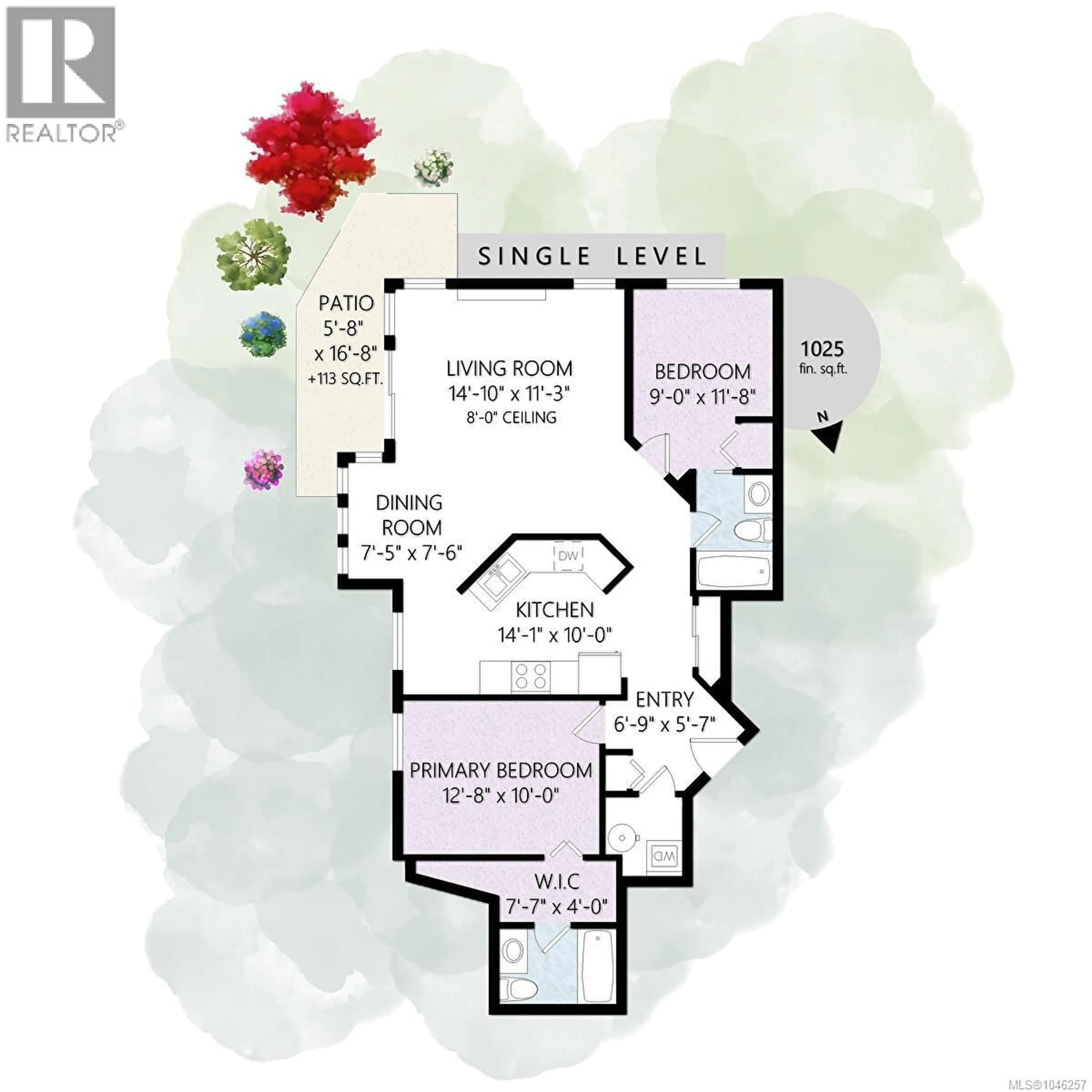 Floor plan for 102 - 490 MARSETT PLACE, Saanich British Columbia V8Z7J1