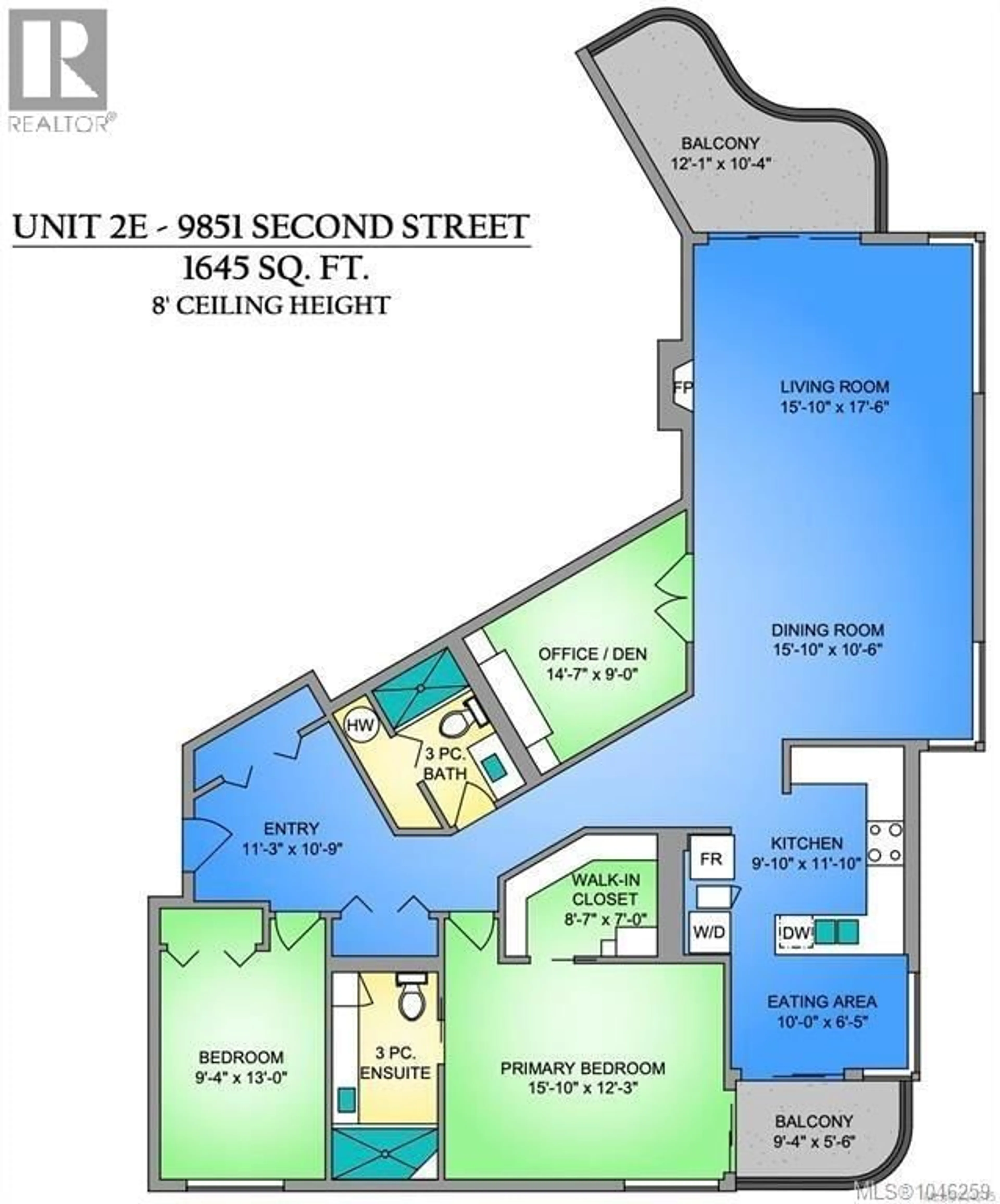 Floor plan for 2E - 9851 SECOND STREET, Sidney British Columbia V8L3C7