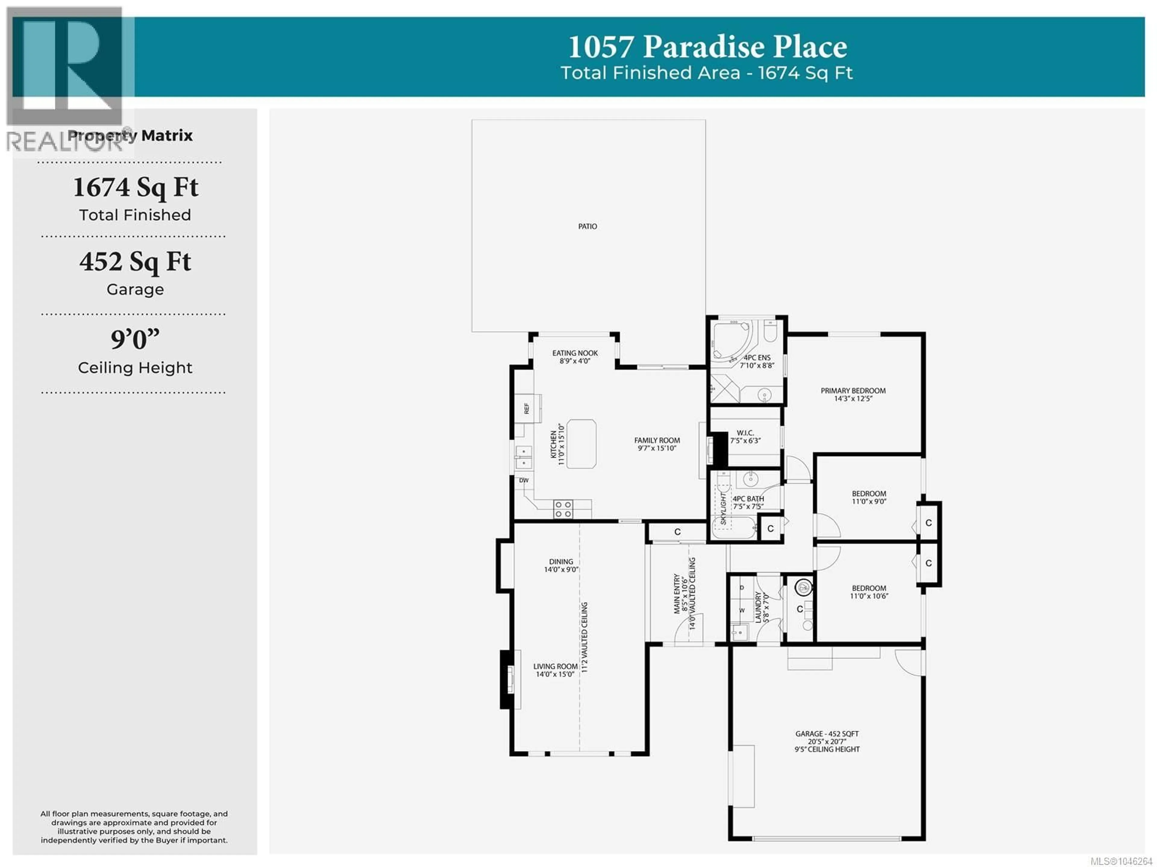 Floor plan for 1057 PARADISE PLACE, Nanoose Bay British Columbia V9P9A4