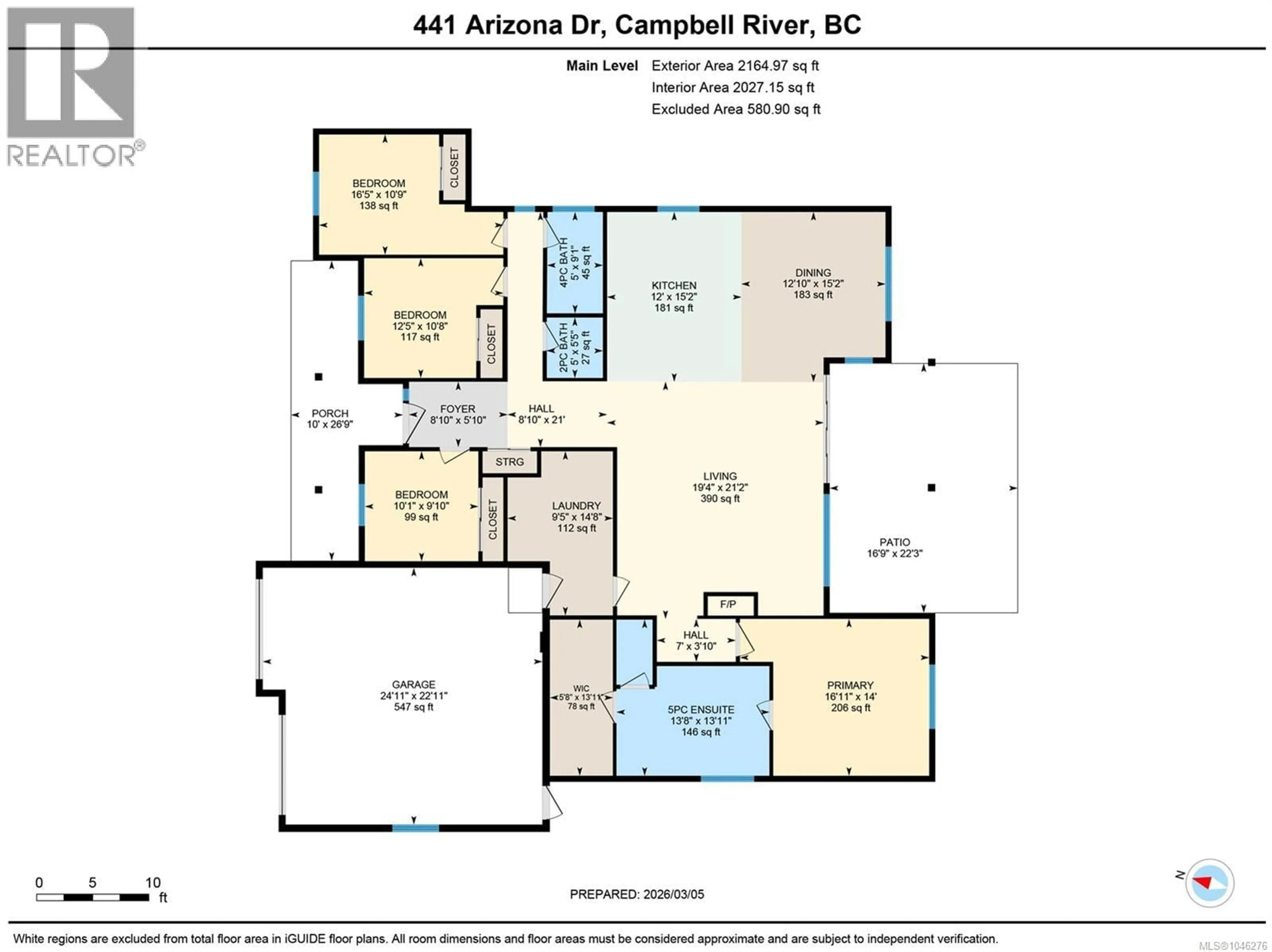 Floor plan for 441 ARIZONA DRIVE, Campbell River British Columbia V9H0E4