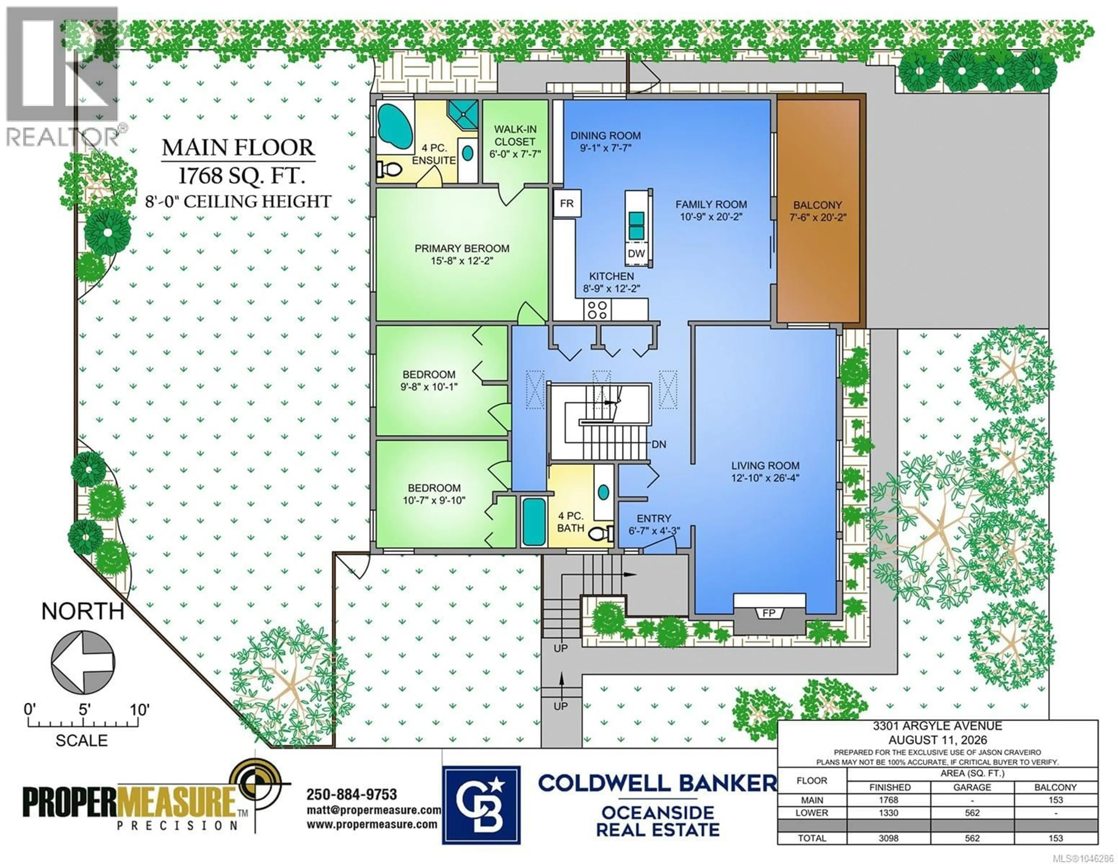 Floor plan for 3301 ARGYLE PLACE, Saanich British Columbia V8P5R8