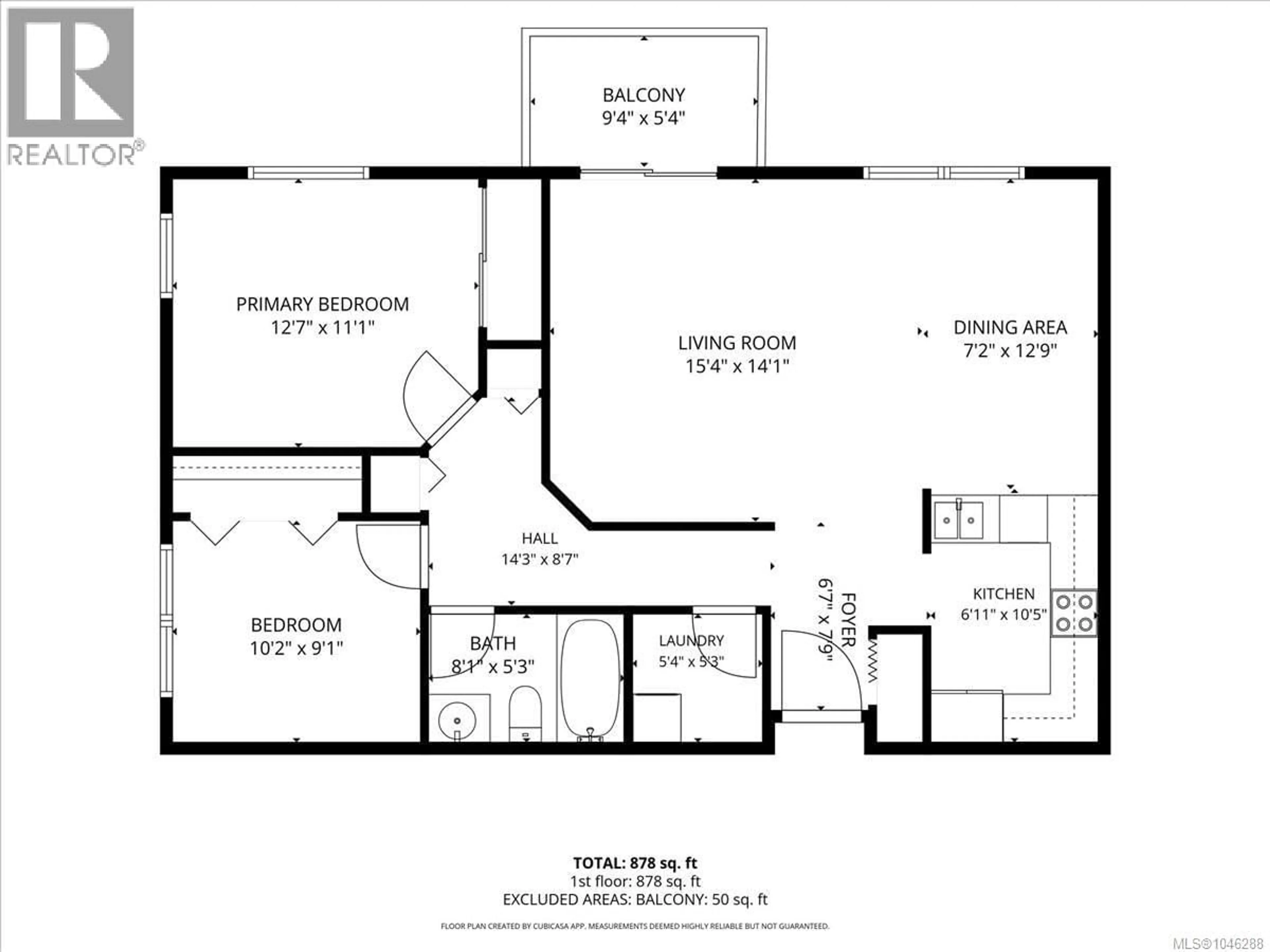 Floor plan for 202 - 2525 FITZGERALD AVENUE, Courtenay British Columbia V9N6J4