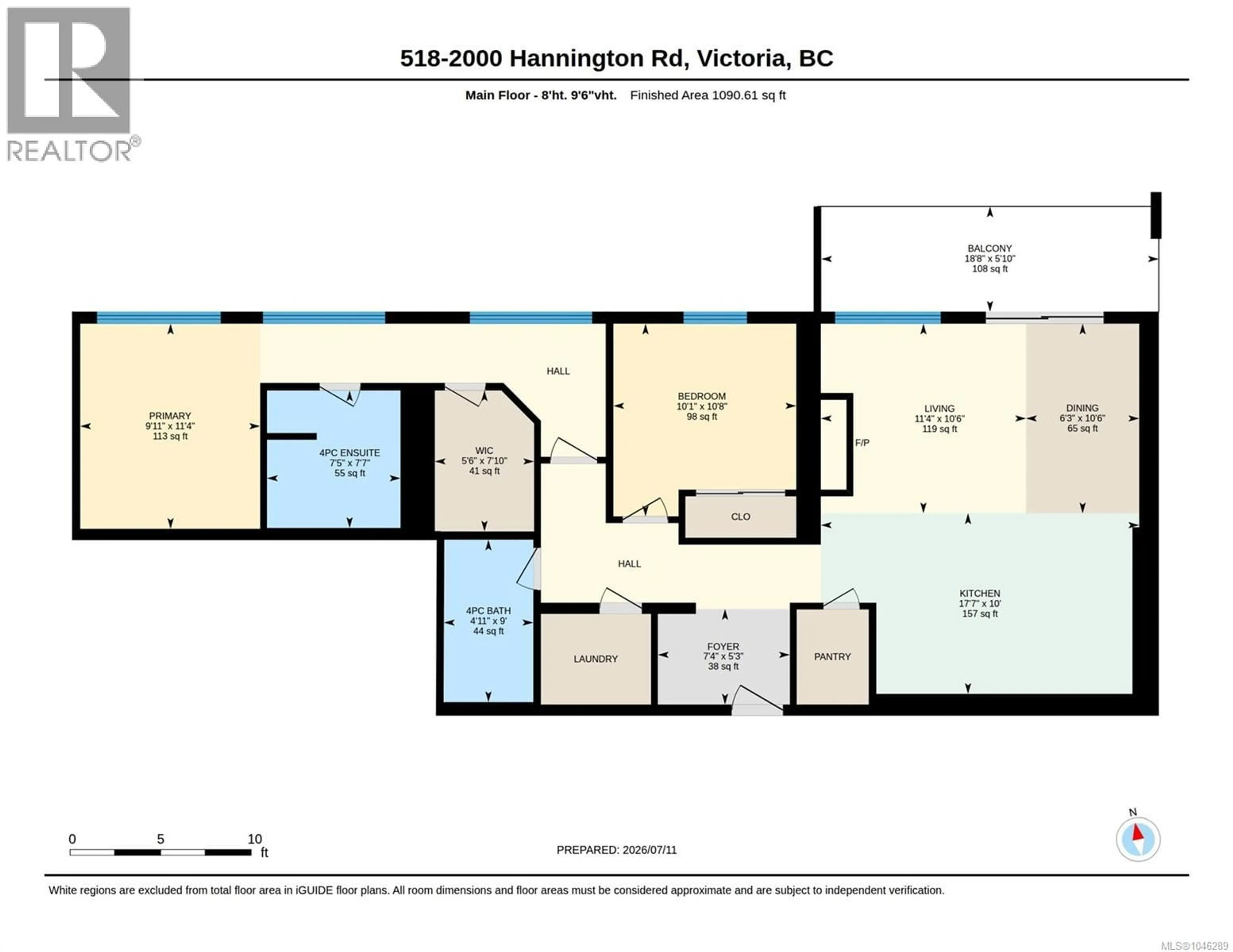Floor plan for 518 - 2000 HANNINGTON ROAD, Langford British Columbia V9B7C1
