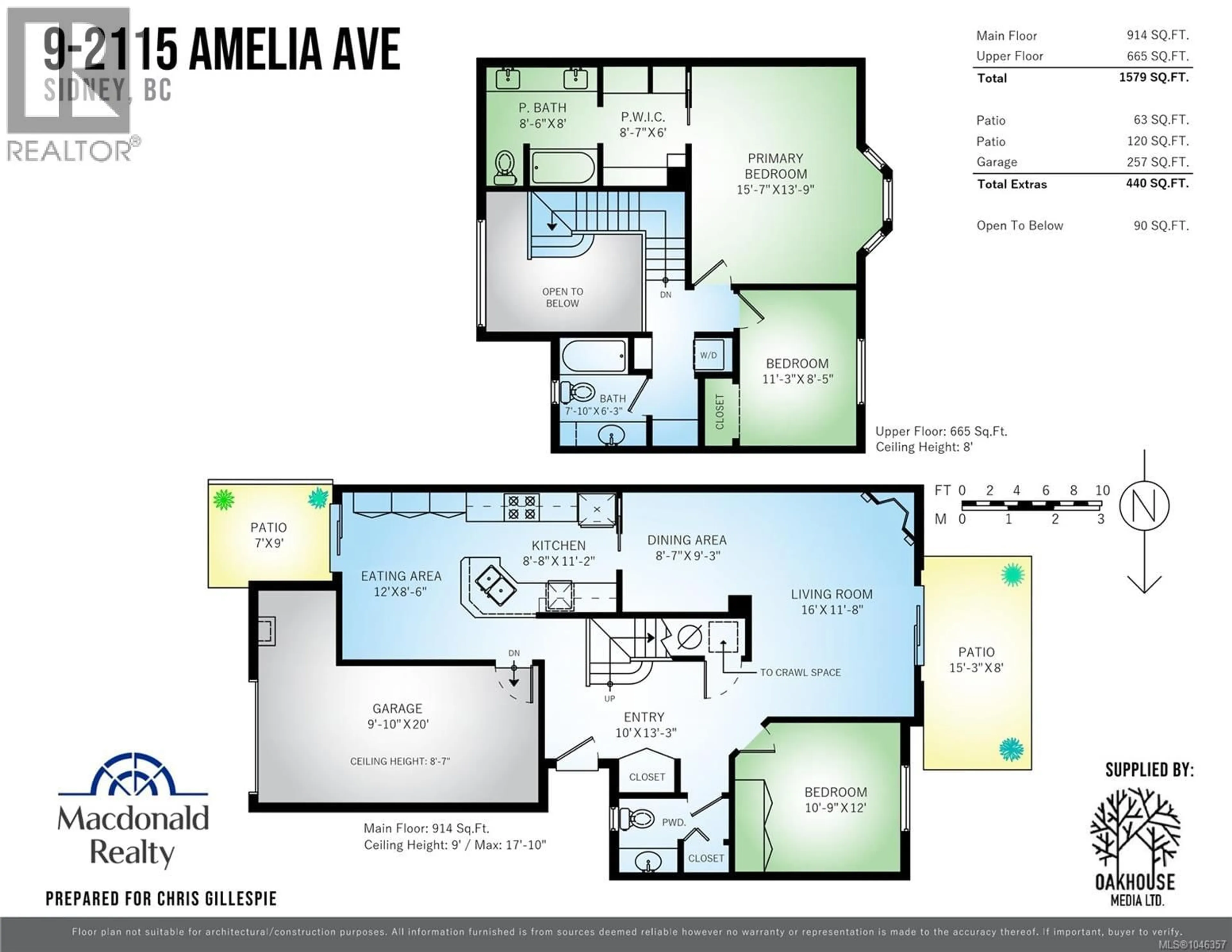 Floor plan for 9 - 2115 AMELIA AVENUE, Sidney British Columbia V8L3Z8