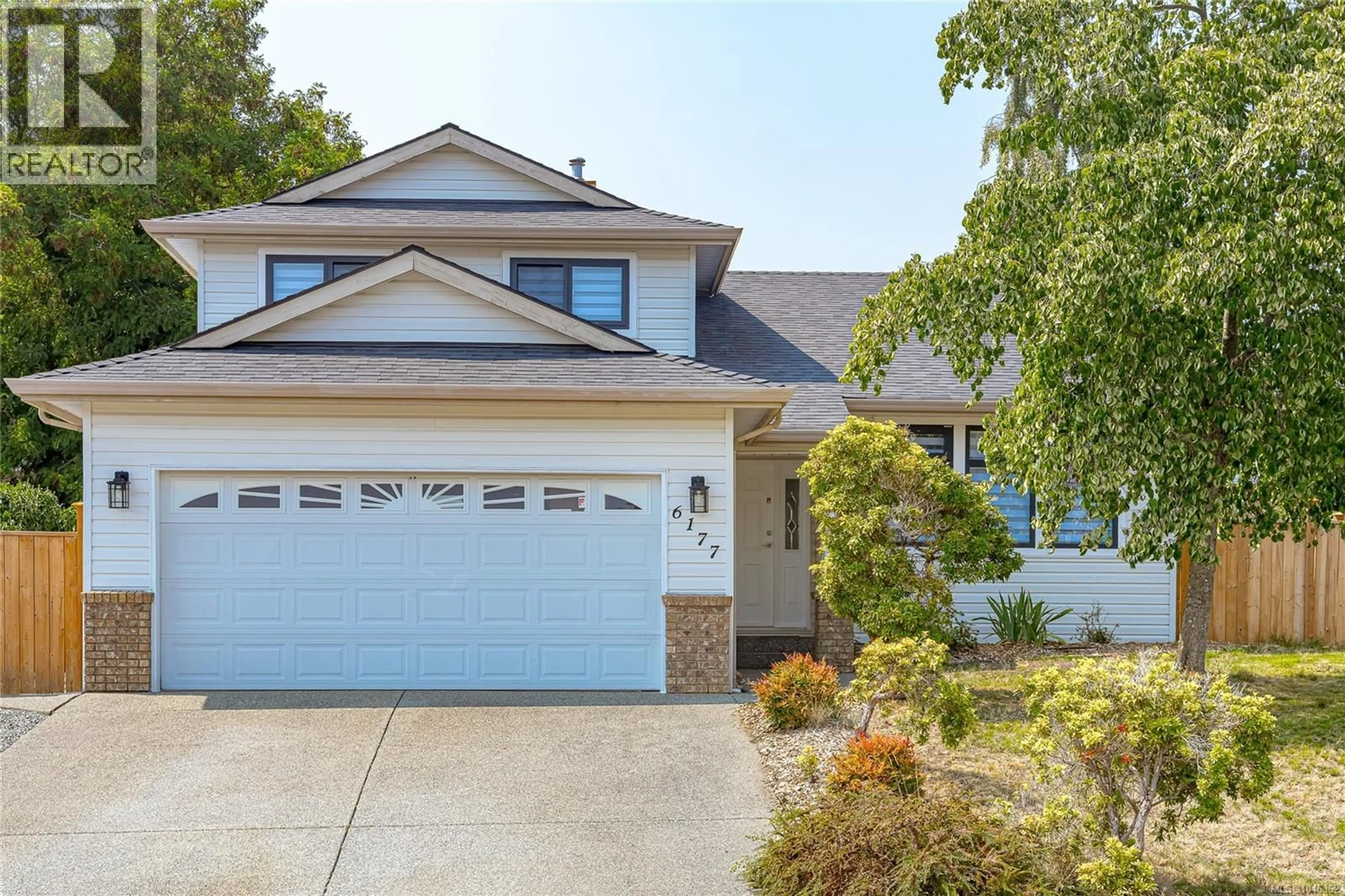 Home with vinyl exterior material, street for 6177 RAPHAEL DRIVE, Nanaimo British Columbia V9V1M2