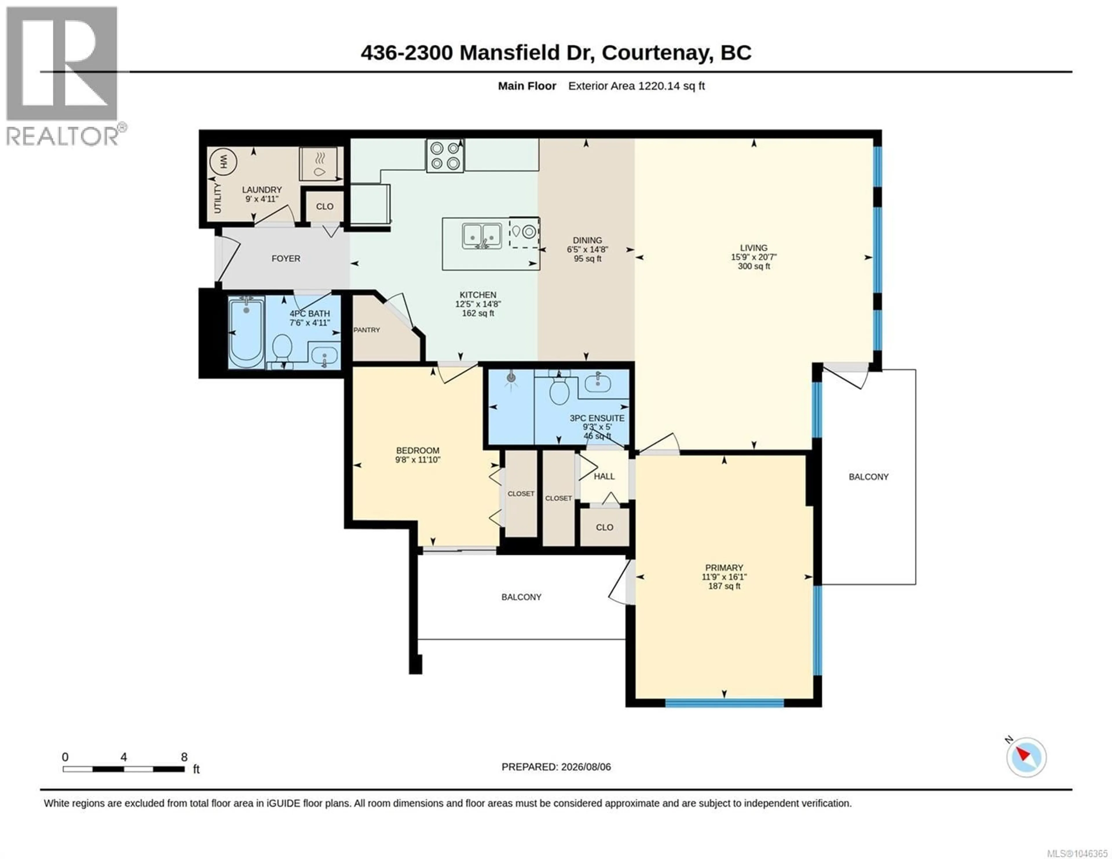 Floor plan for 436 - 2300 MANSFIELD DRIVE, Courtenay British Columbia V9N3S3