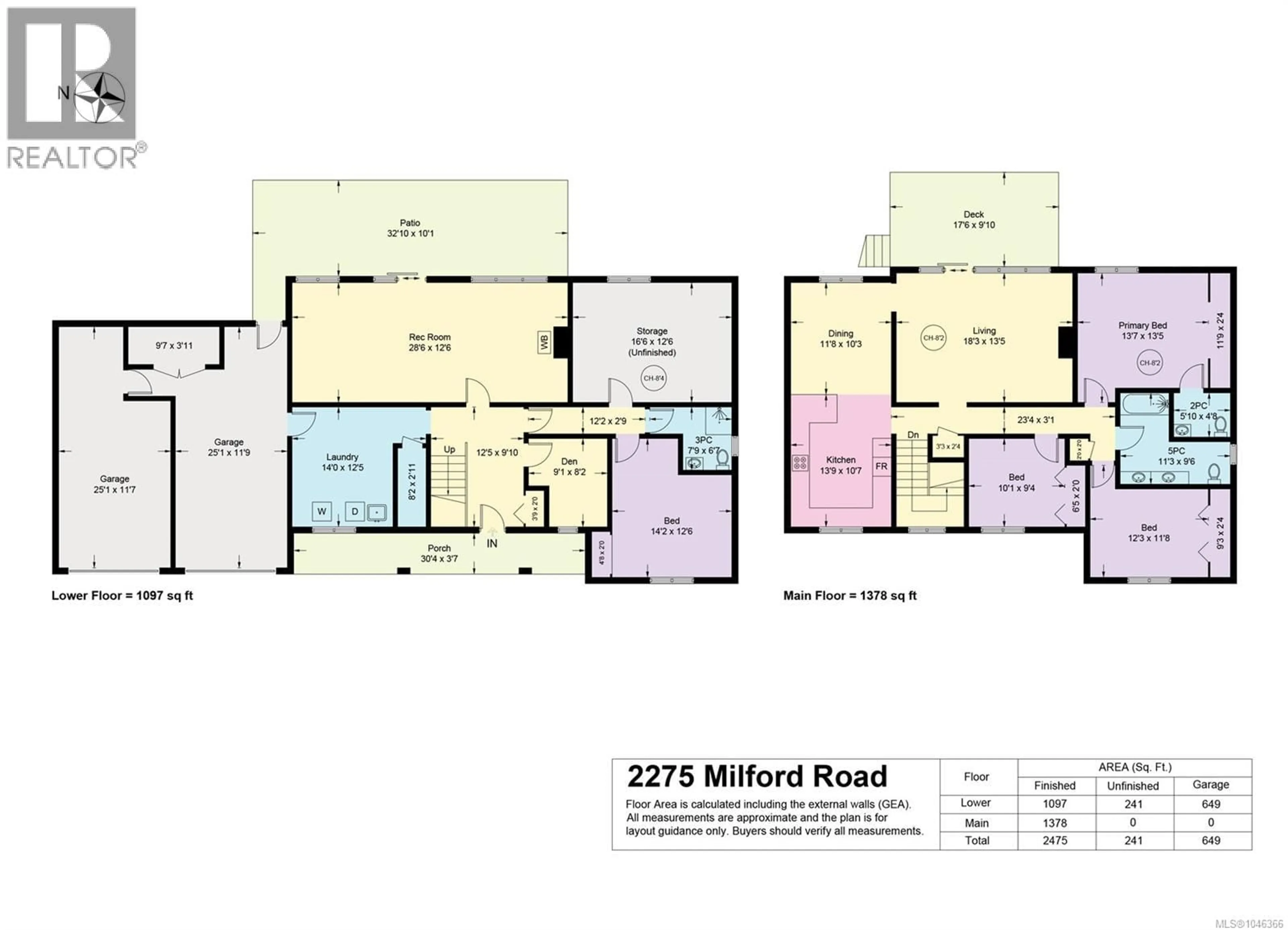 Floor plan for 2275 MILFORD ROAD, Campbell River British Columbia V9W5H3