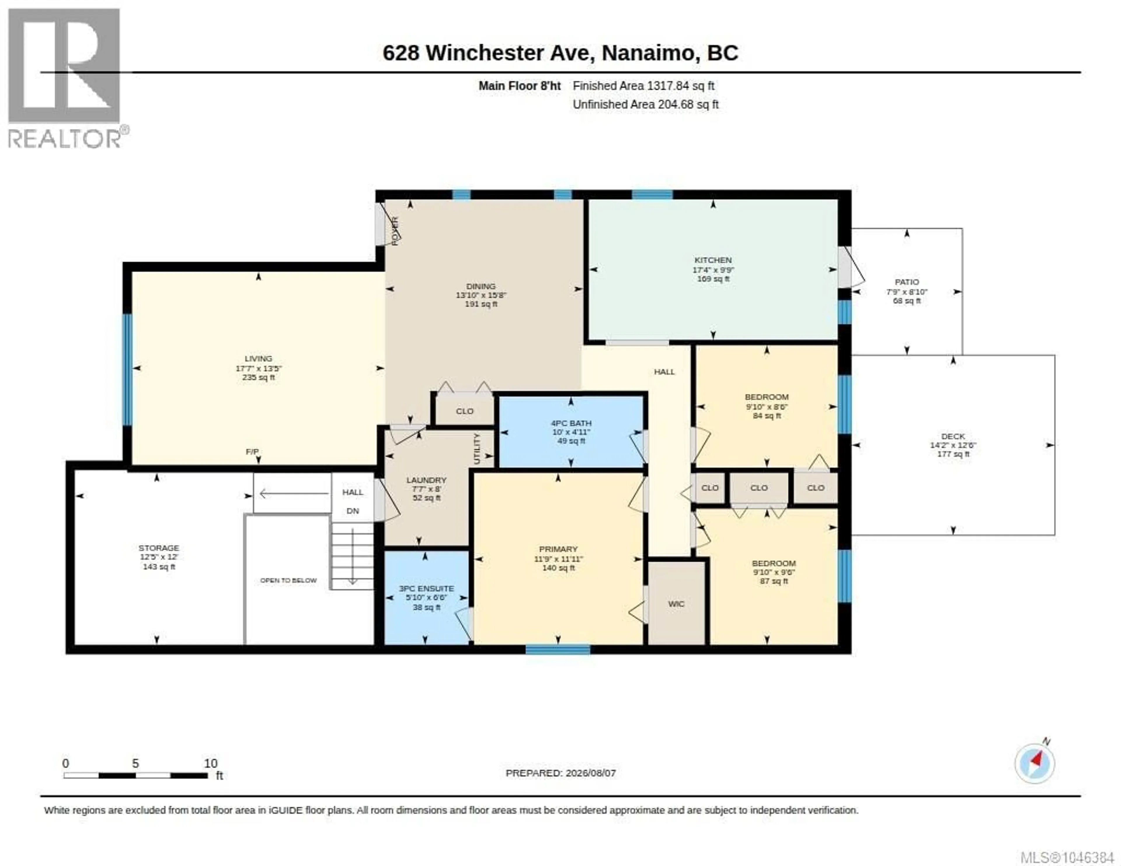 Floor plan for 628 WINCHESTER AVENUE, Nanaimo British Columbia V9R4B7