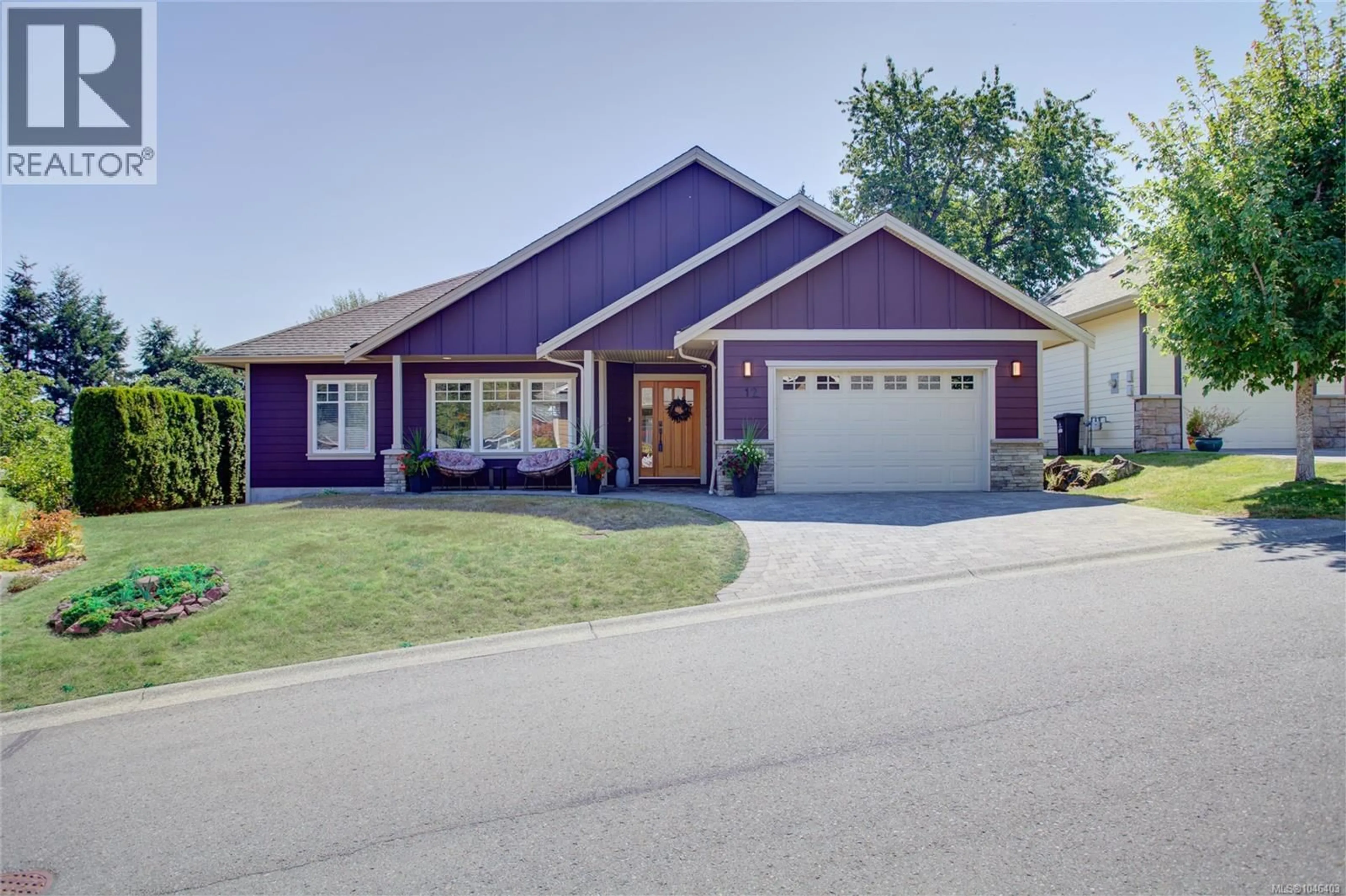 Home with vinyl exterior material, street for 12 - 5315 MILLER ROAD, Duncan British Columbia V9L6X1