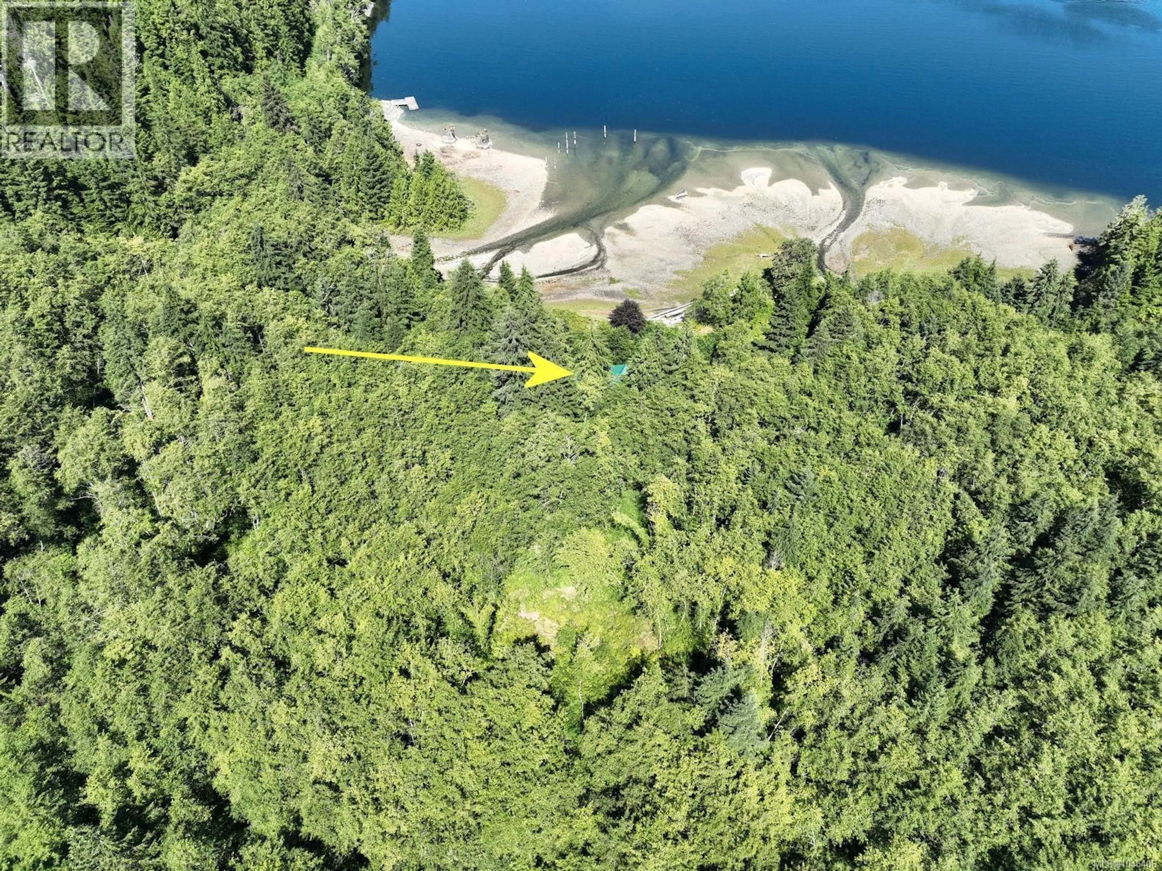 A pic from outside/outdoor area/front of a property/back of a property/a pic from drone, water/lake/river/ocean view for DL389 MCBRIDE BAY, Nootka Island British Columbia V0P1X0