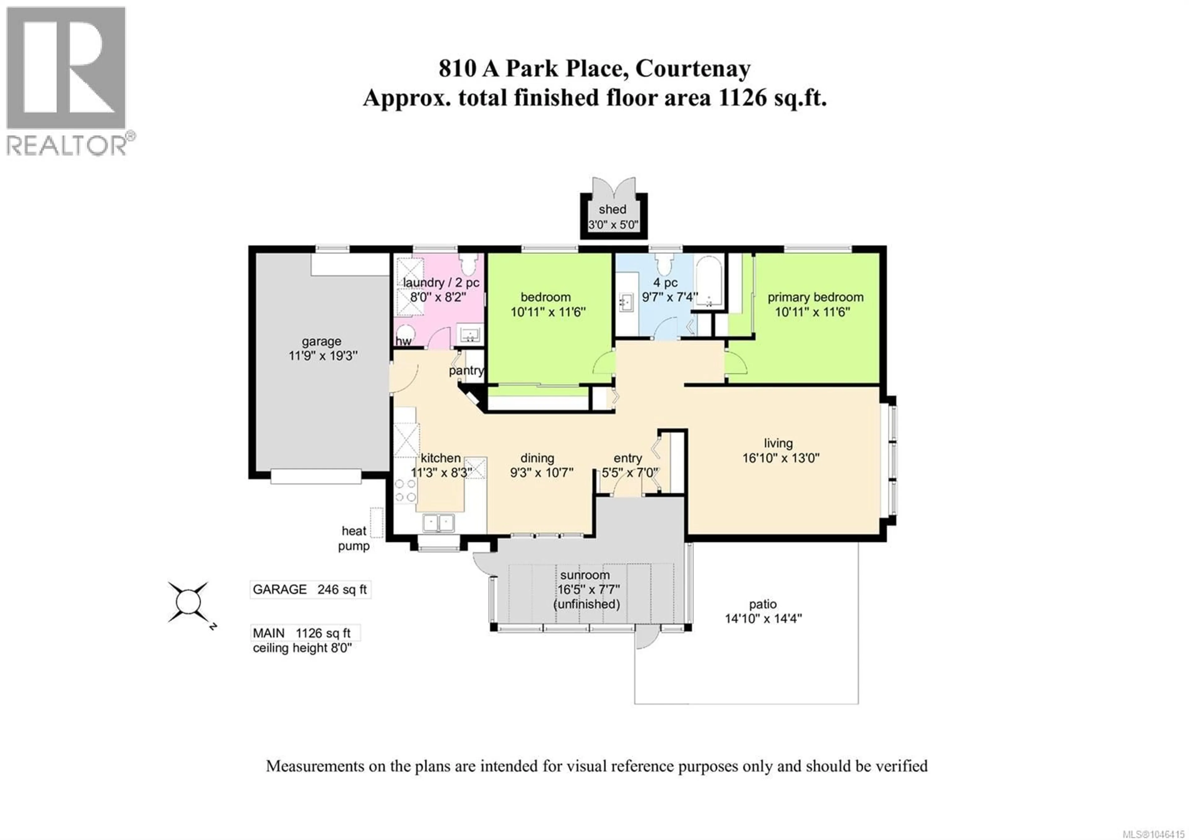 Floor plan for A - 810 PARK PLACE, Courtenay British Columbia V9N8L6