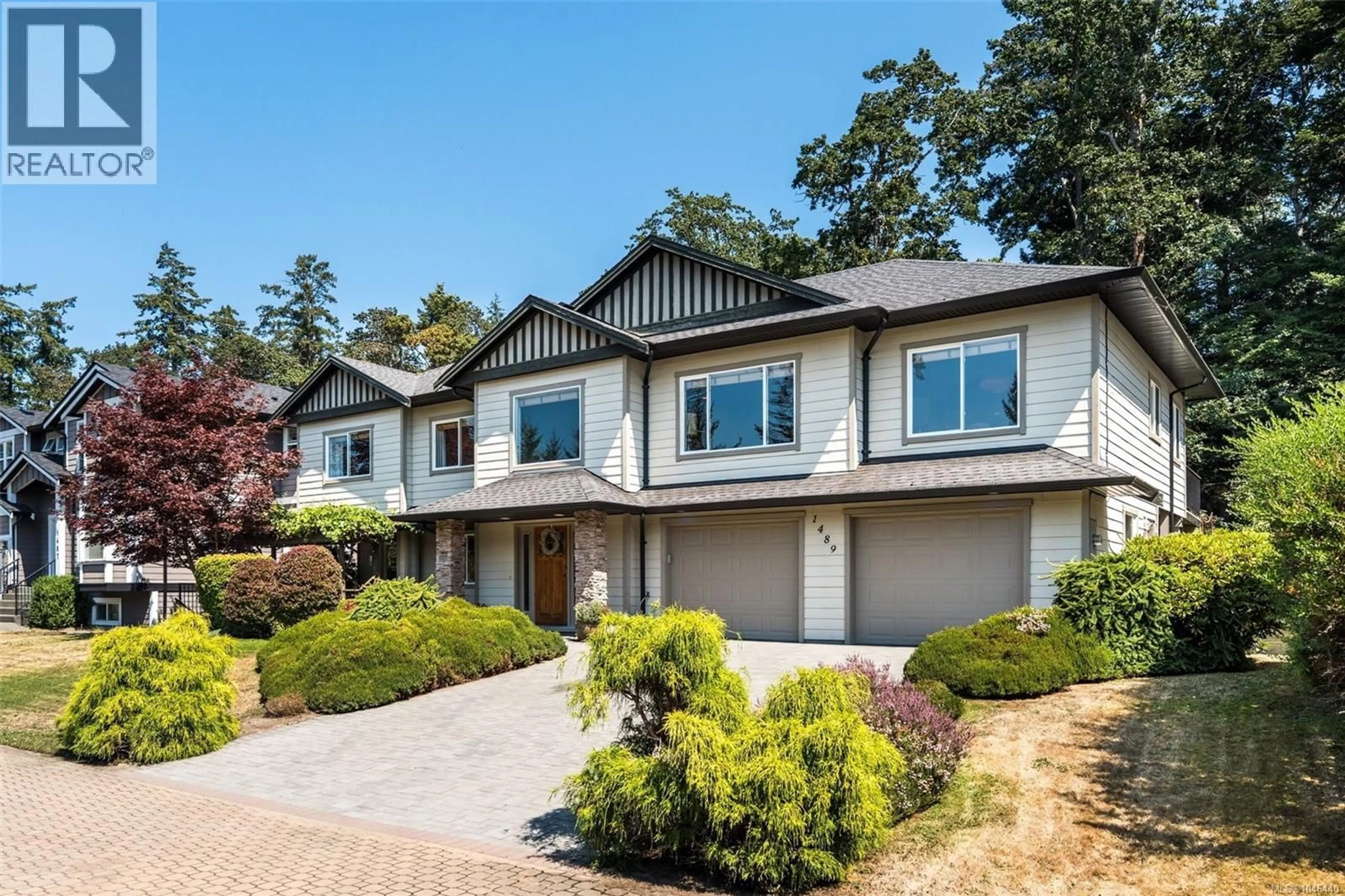 Home with brick exterior material, street for 1489 MT. DOUGLAS CROSS ROAD, Saanich British Columbia V8X3H6