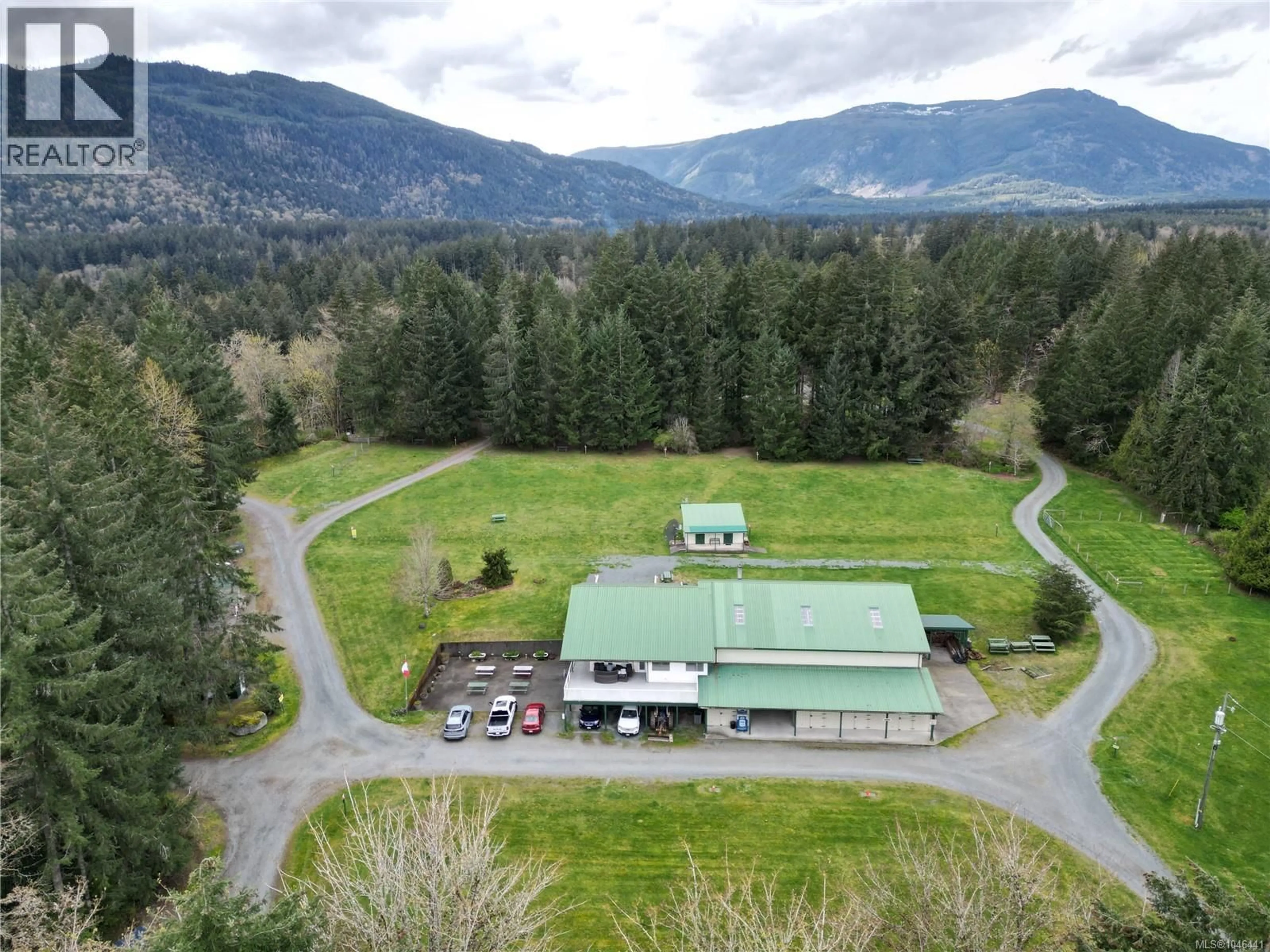A pic from outside/outdoor area/front of a property/back of a property/a pic from drone, mountain view for 8682 TRANS CANADA HIGHWAY, Chemainus British Columbia V0R1K0