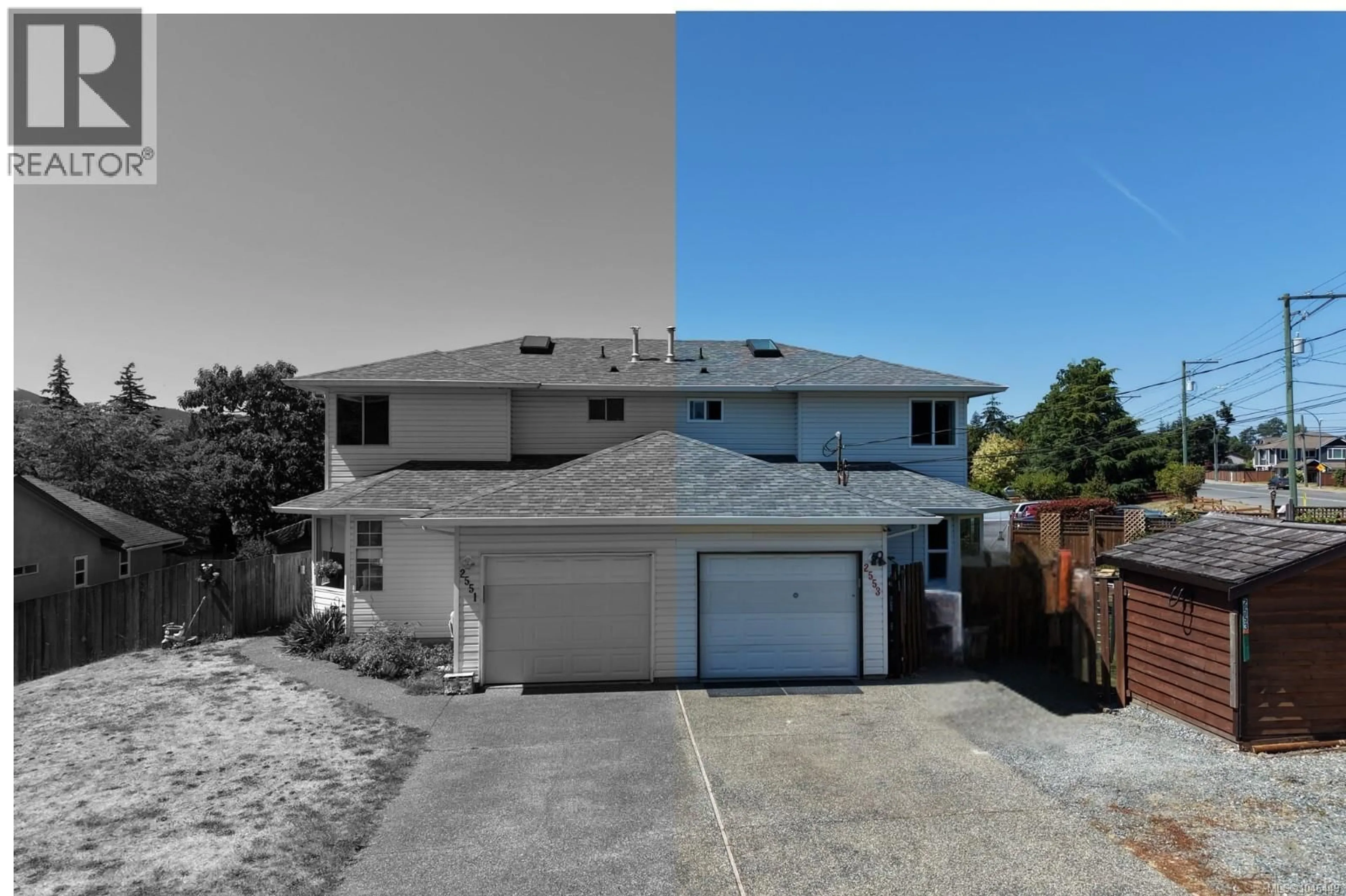 A pic from outside/outdoor area/front of a property/back of a property/a pic from drone, street for 2553 SLOAN ROAD, Nanaimo British Columbia V9T5P6