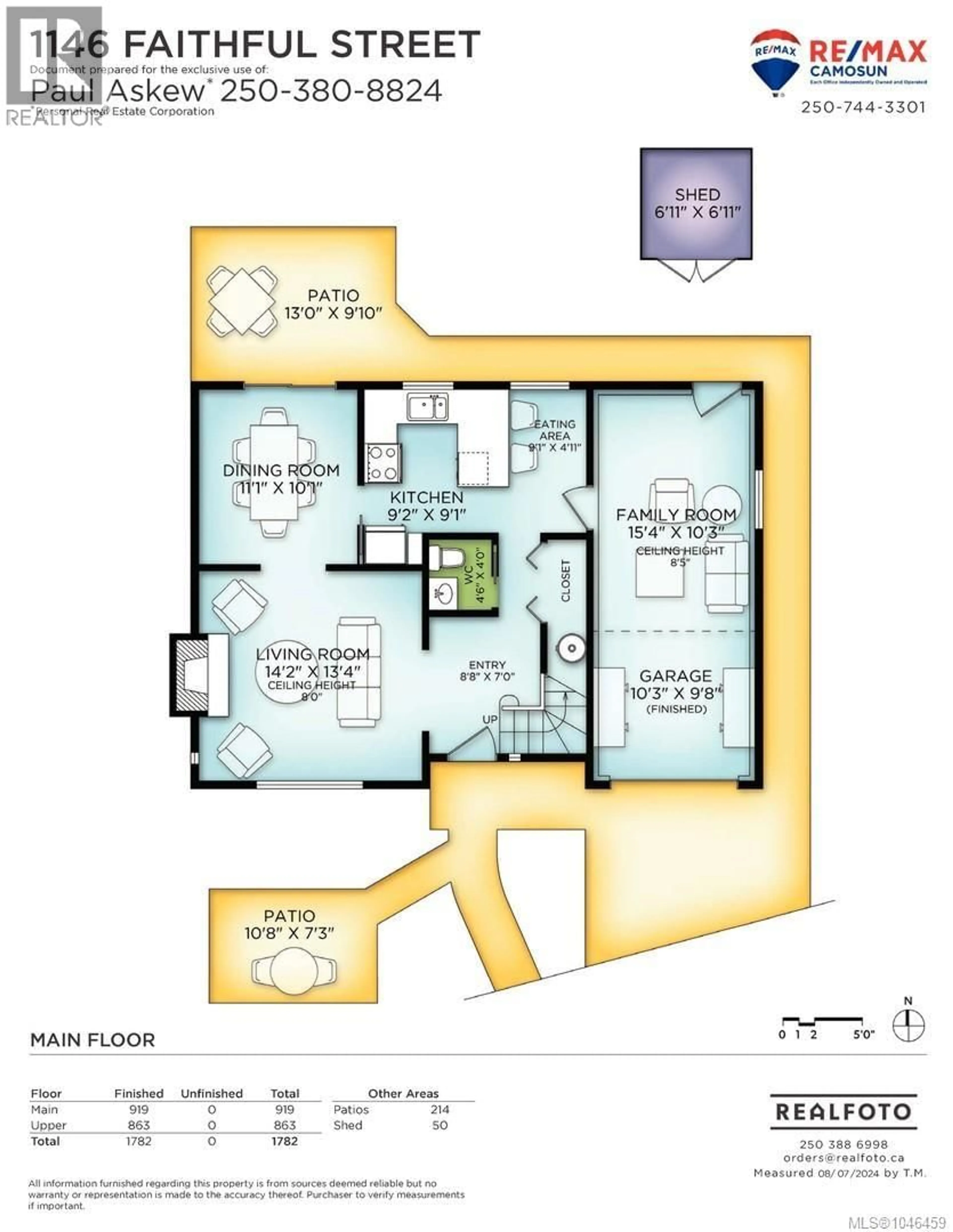 Floor plan for 1146 FAITHFUL STREET, Victoria British Columbia V8V2R4