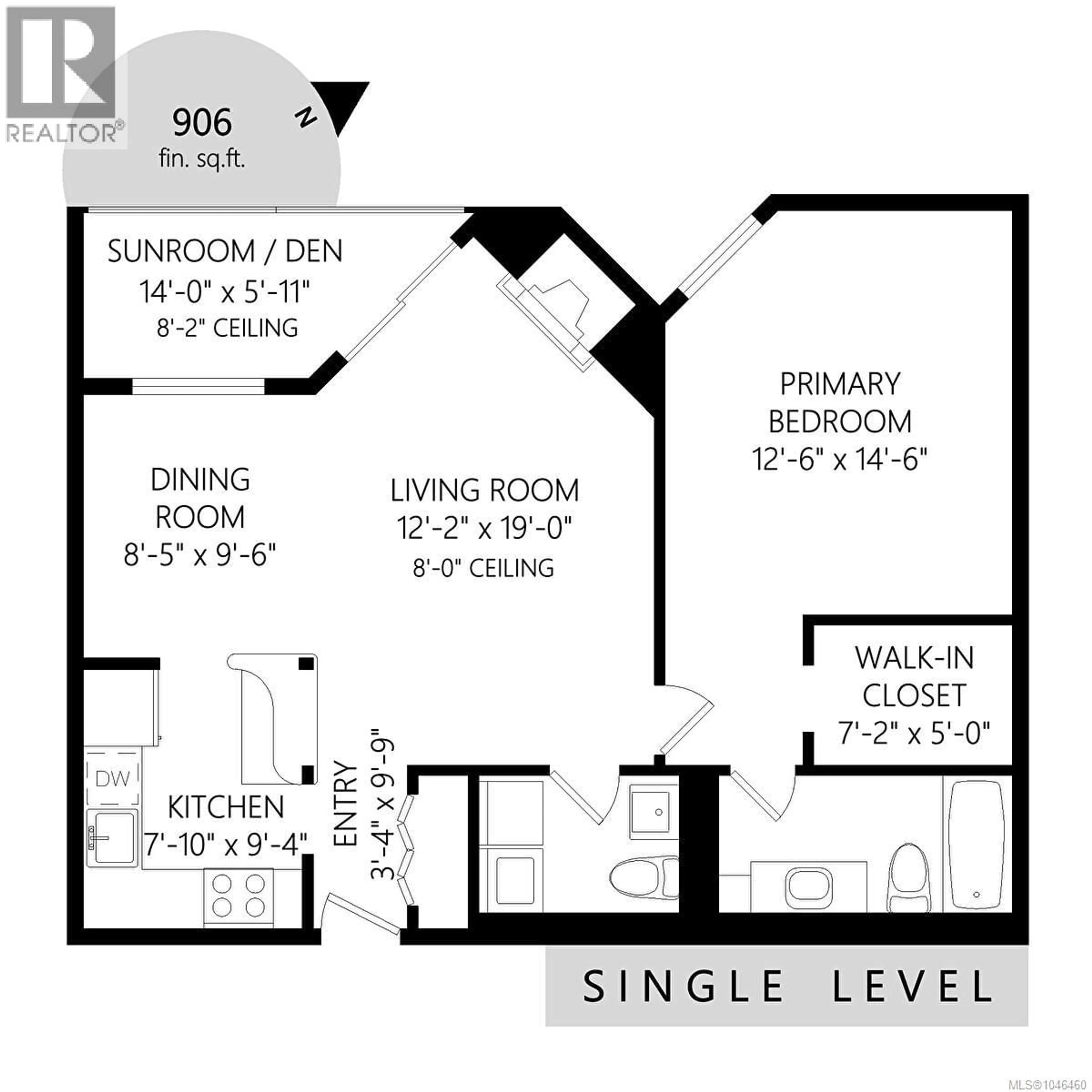 Floor plan for 509 - 69 GORGE ROAD WEST, Saanich British Columbia V9A1L9