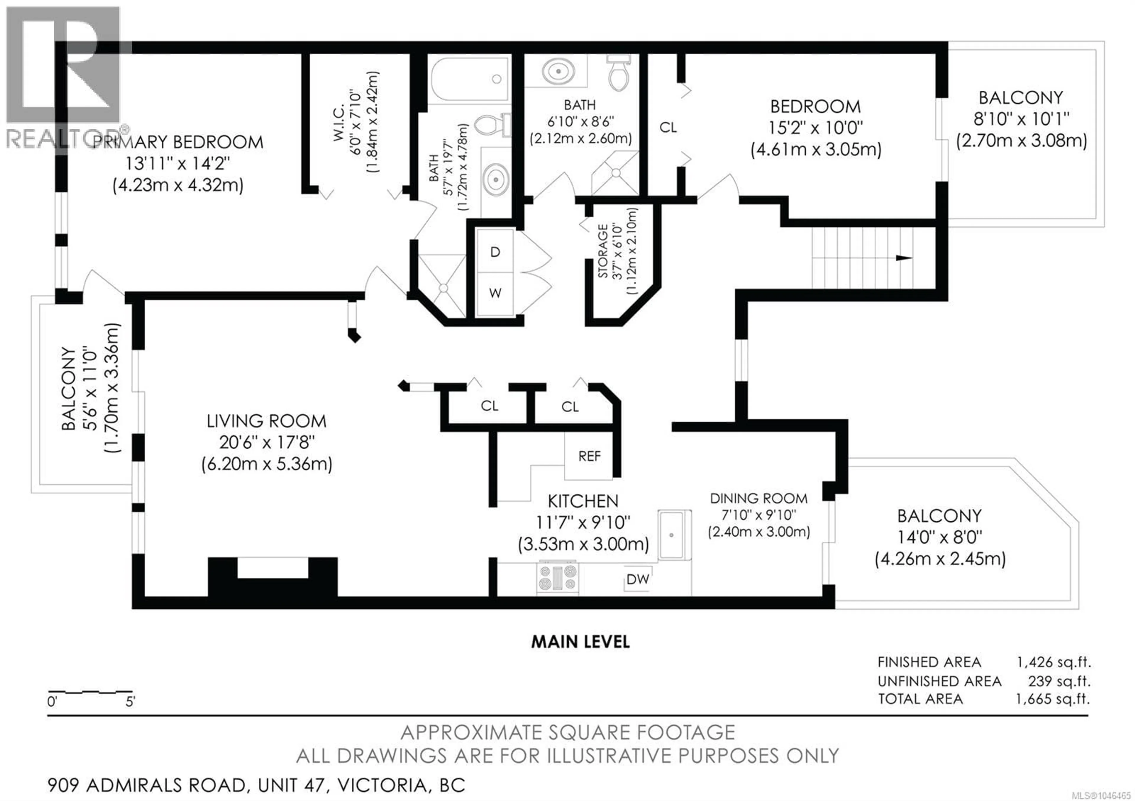 Floor plan for 47 - 909 ADMIRALS ROAD, Esquimalt British Columbia V9A2P1