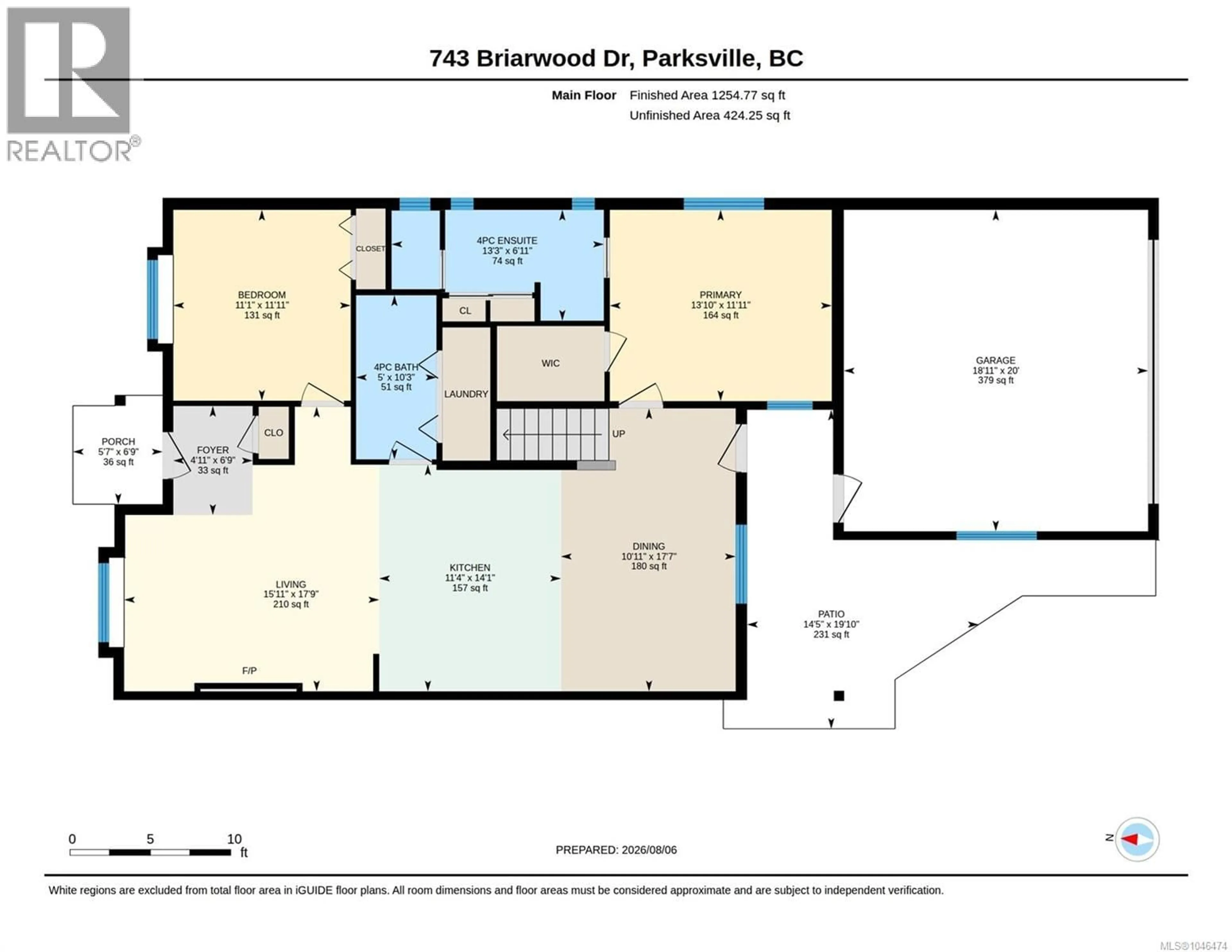 Floor plan for 743 BRIARWOOD DRIVE, Parksville British Columbia V9P0G5