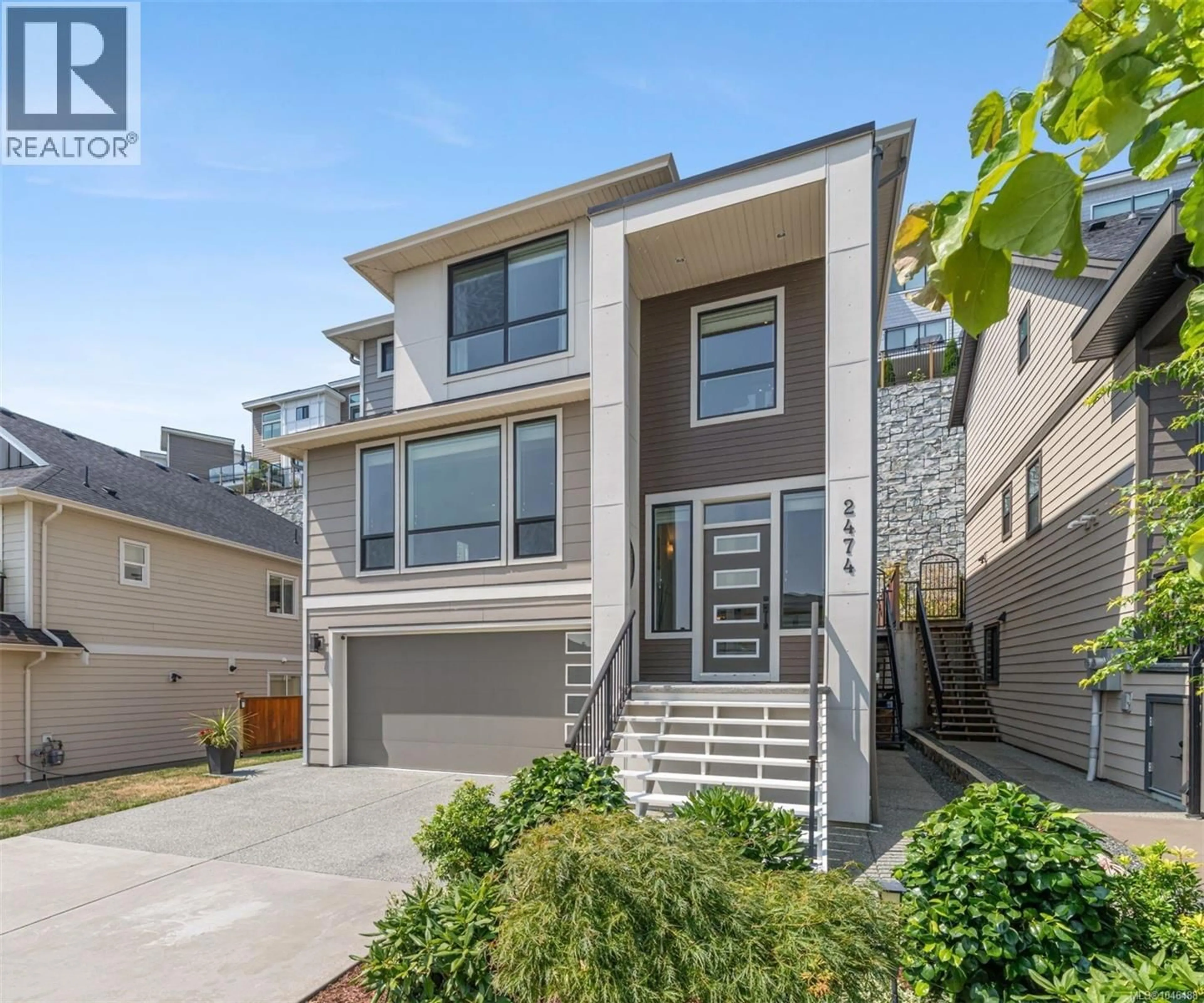 Home with vinyl exterior material, street for 2474 AZURITE CRESCENT, Langford British Columbia V9B0T9