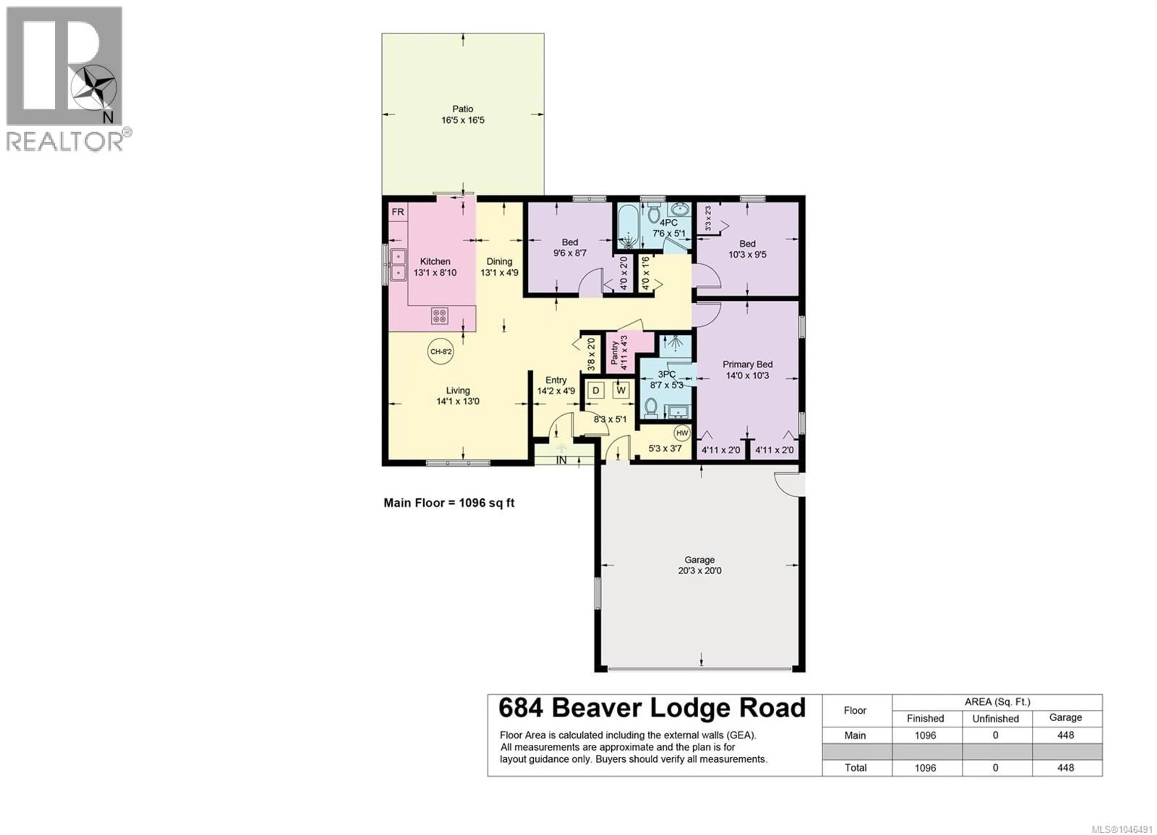 Floor plan for 684 BEAVER LODGE ROAD, Campbell River British Columbia V9H1R2