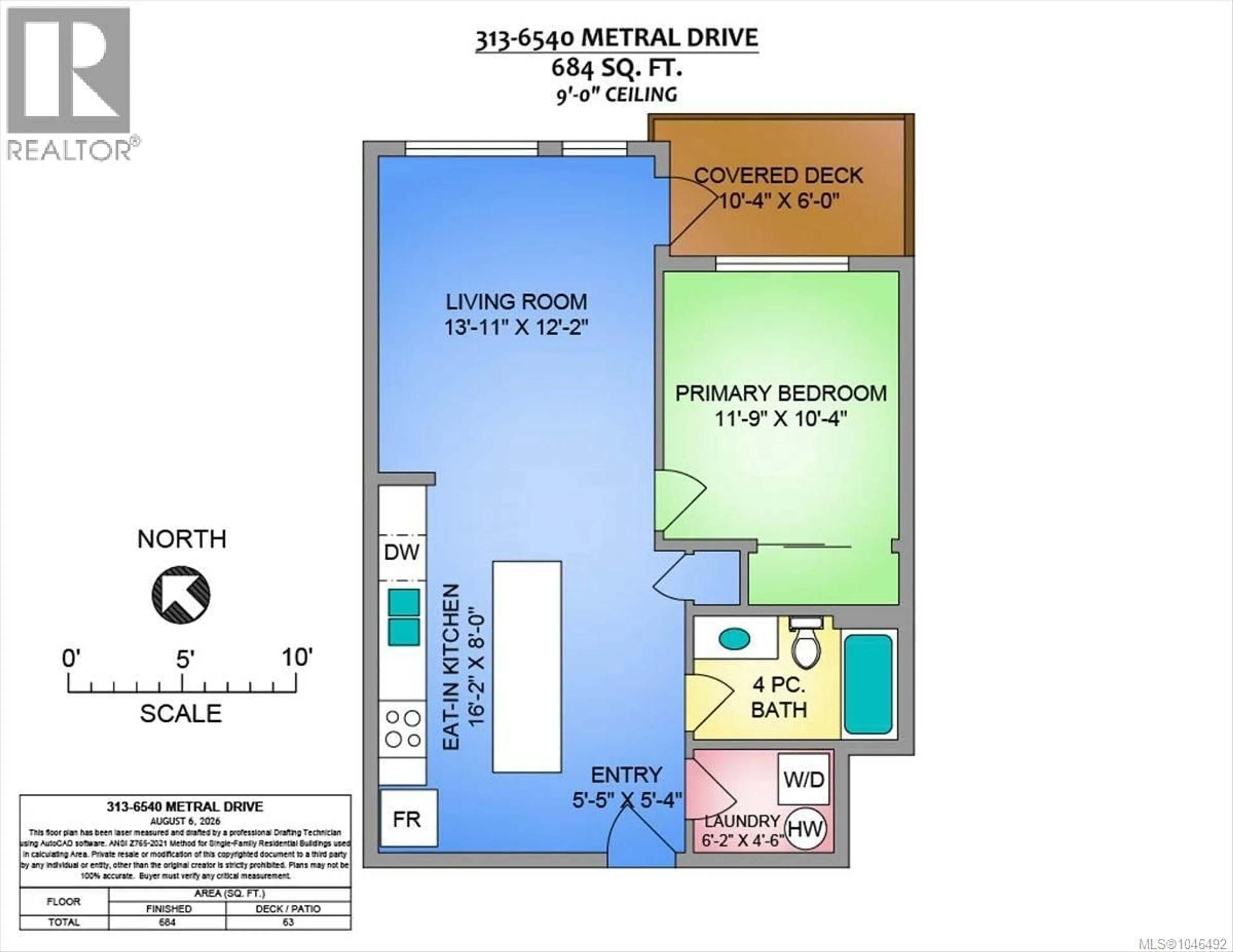 Floor plan for 313 - 6540 METRAL DRIVE, Nanaimo British Columbia V9T0L8
