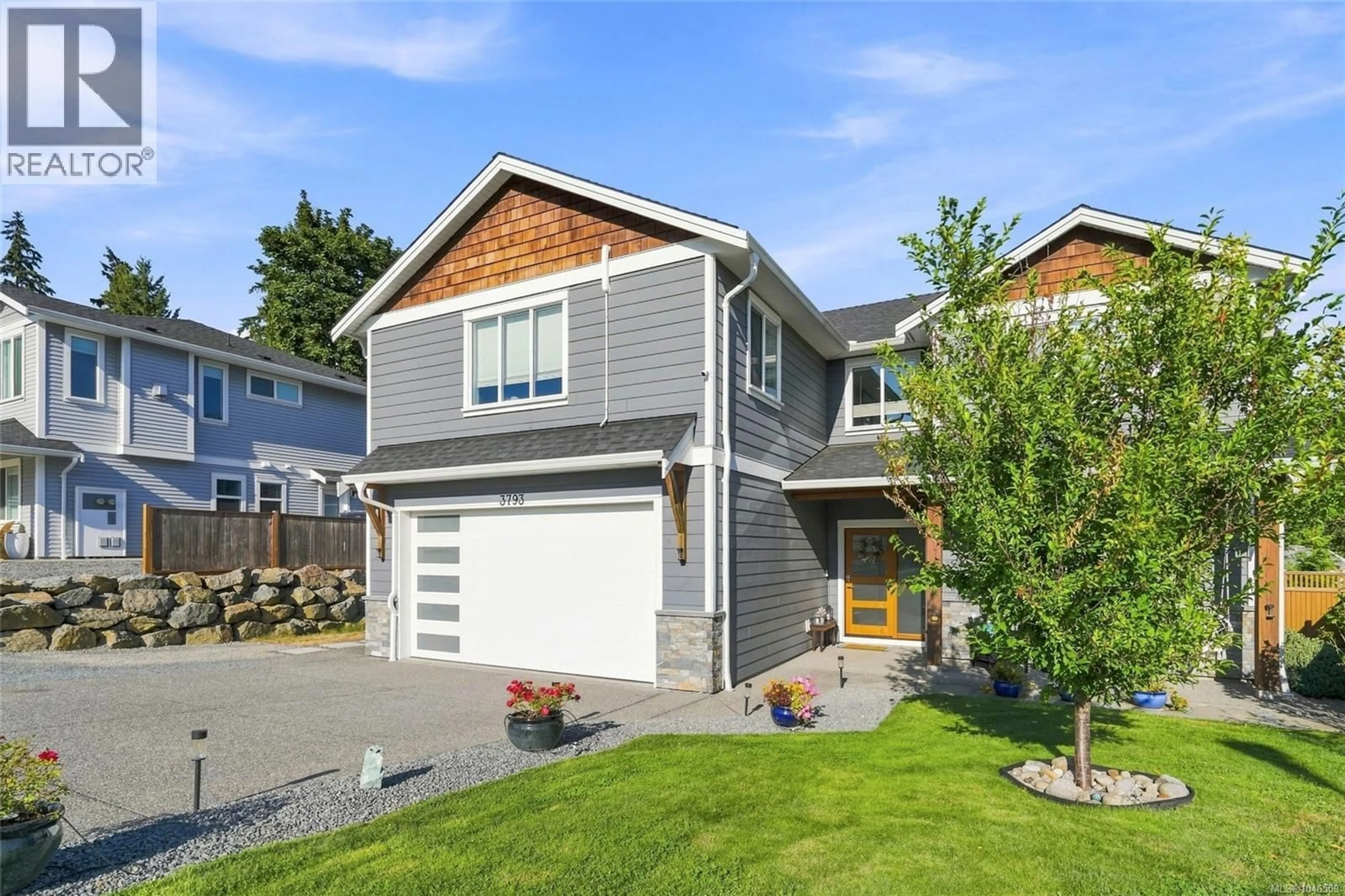 Home with vinyl exterior material, street for 3793 MARJORIE WAY, Nanaimo British Columbia V9T0K3