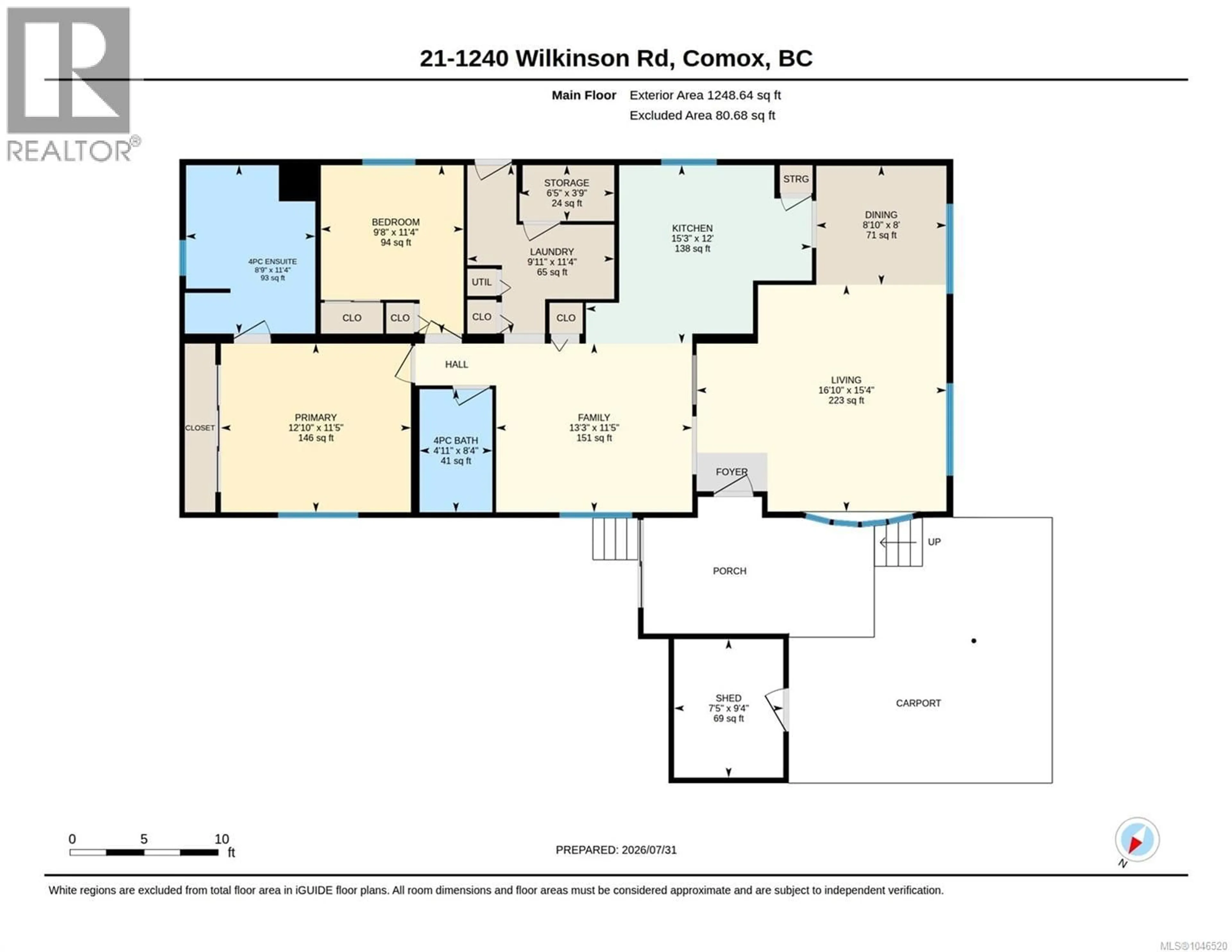 Floor plan for 21 - 1240 WILKINSON ROAD, Comox British Columbia V9M3X8