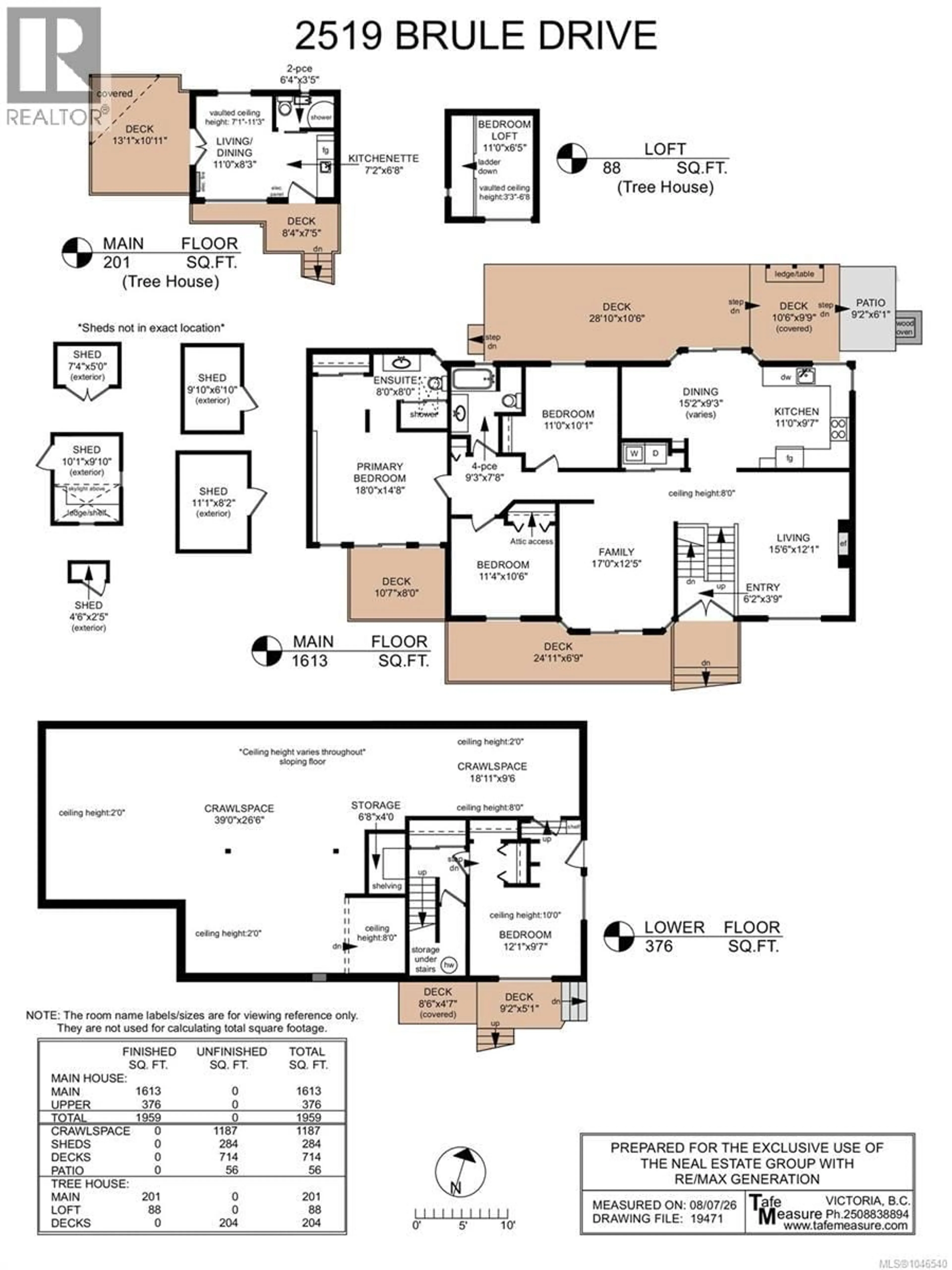 Floor plan for 2519 BRULE DRIVE, Sooke British Columbia V9Z0X8