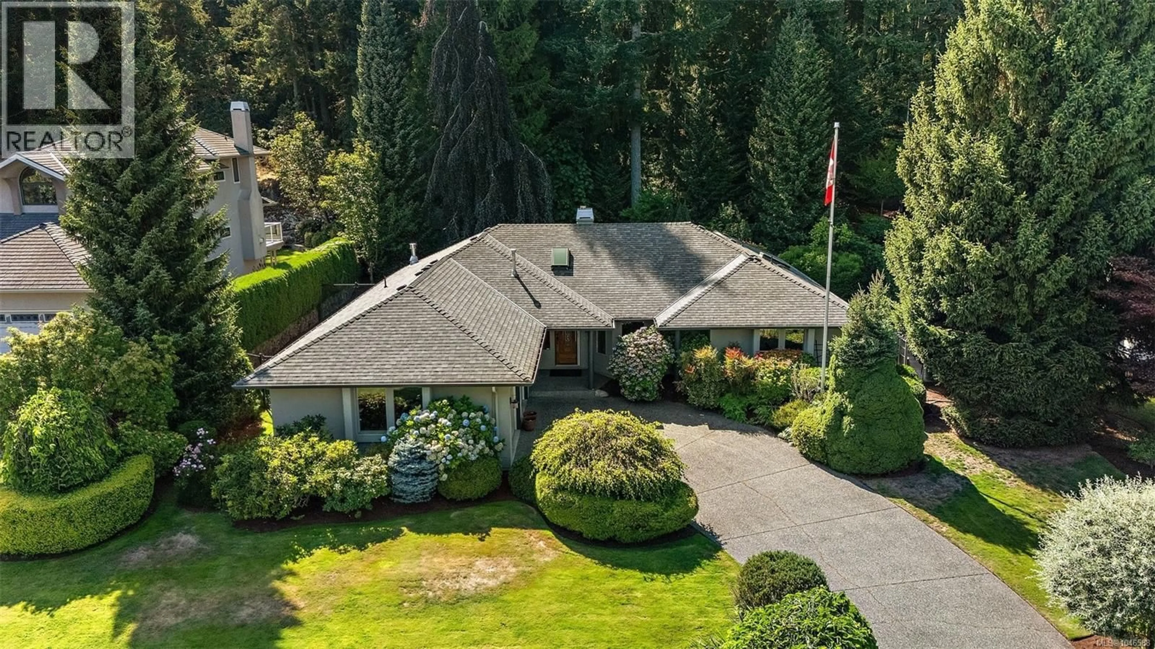 A pic from outside/outdoor area/front of a property/back of a property/a pic from drone, street for 8832 CARMANAH TERRACE, North Saanich British Columbia V8L5E9