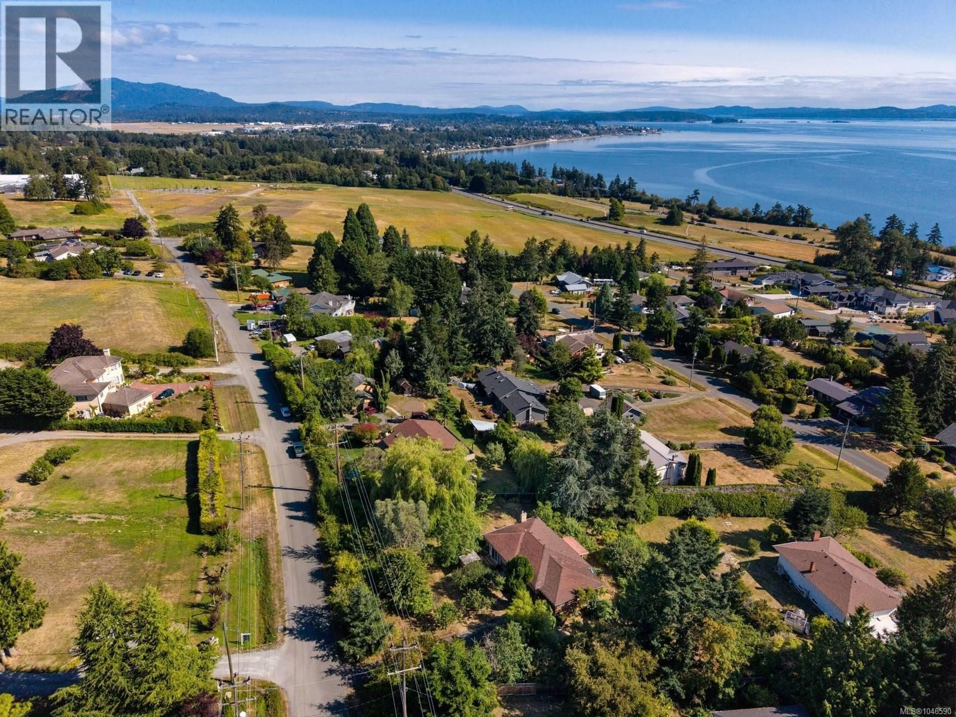 A pic from outside/outdoor area/front of a property/back of a property/a pic from drone, water/lake/river/ocean view for 8625 ALDOUS TERRACE, North Saanich British Columbia V8L1L3