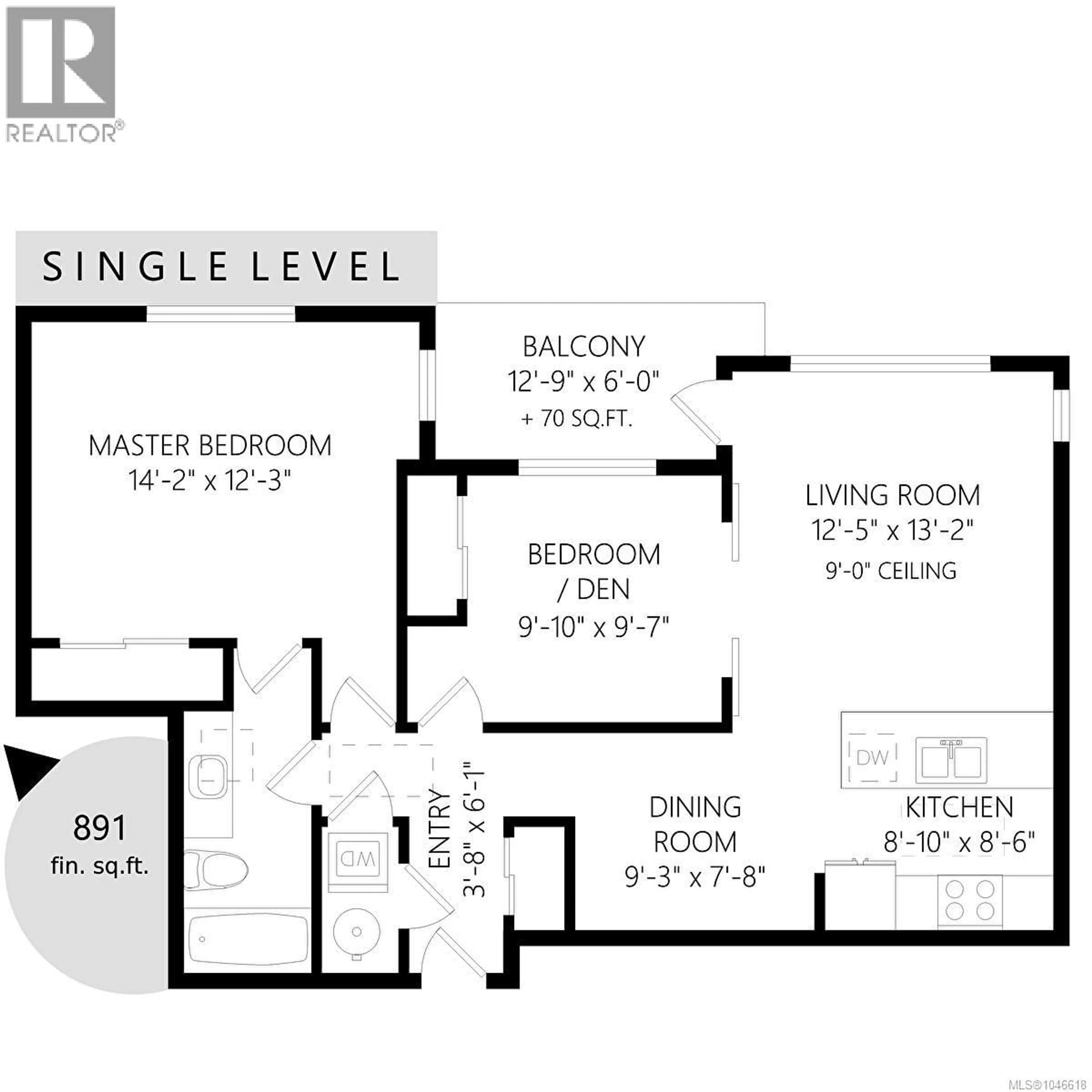 Floor plan for 403 - 1008 TILLICUM ROAD, Esquimalt British Columbia V9A1Z8
