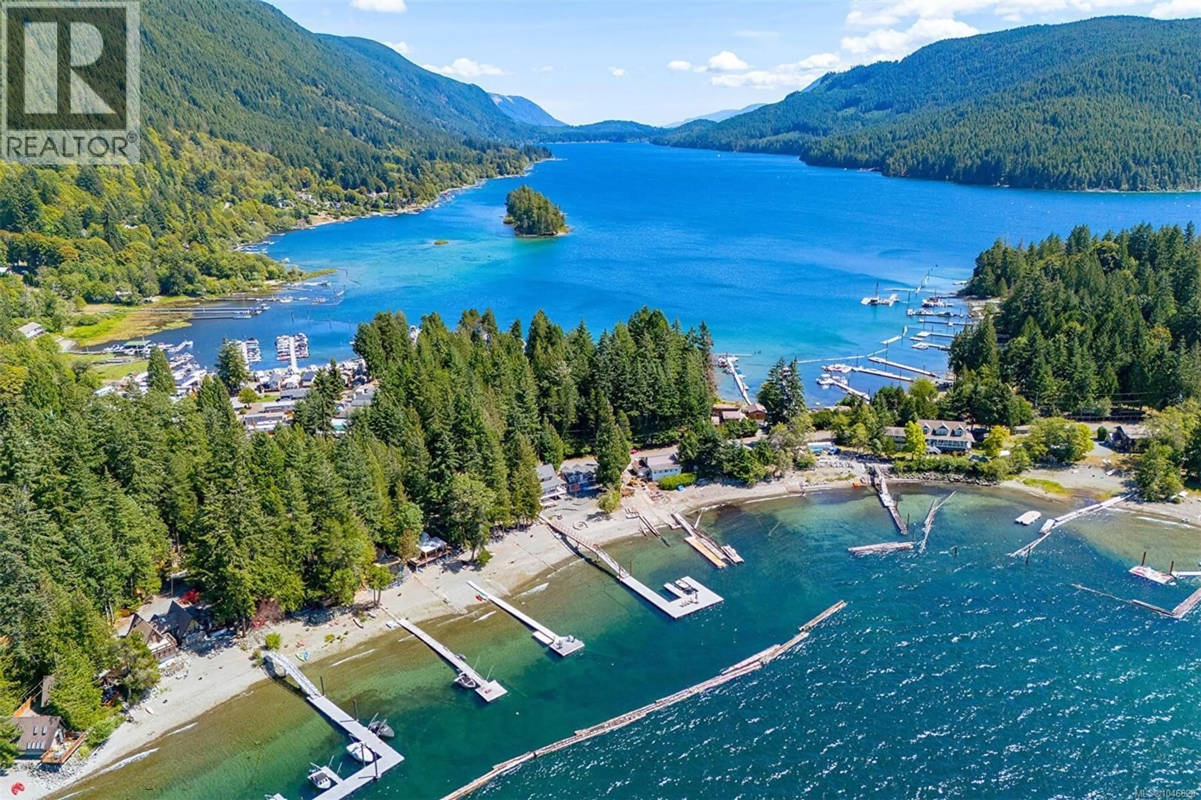 A pic from outside/outdoor area/front of a property/back of a property/a pic from drone, water/lake/river/ocean view for 8346 SA-SEEN-OS ROAD, Youbou British Columbia V0R3E1