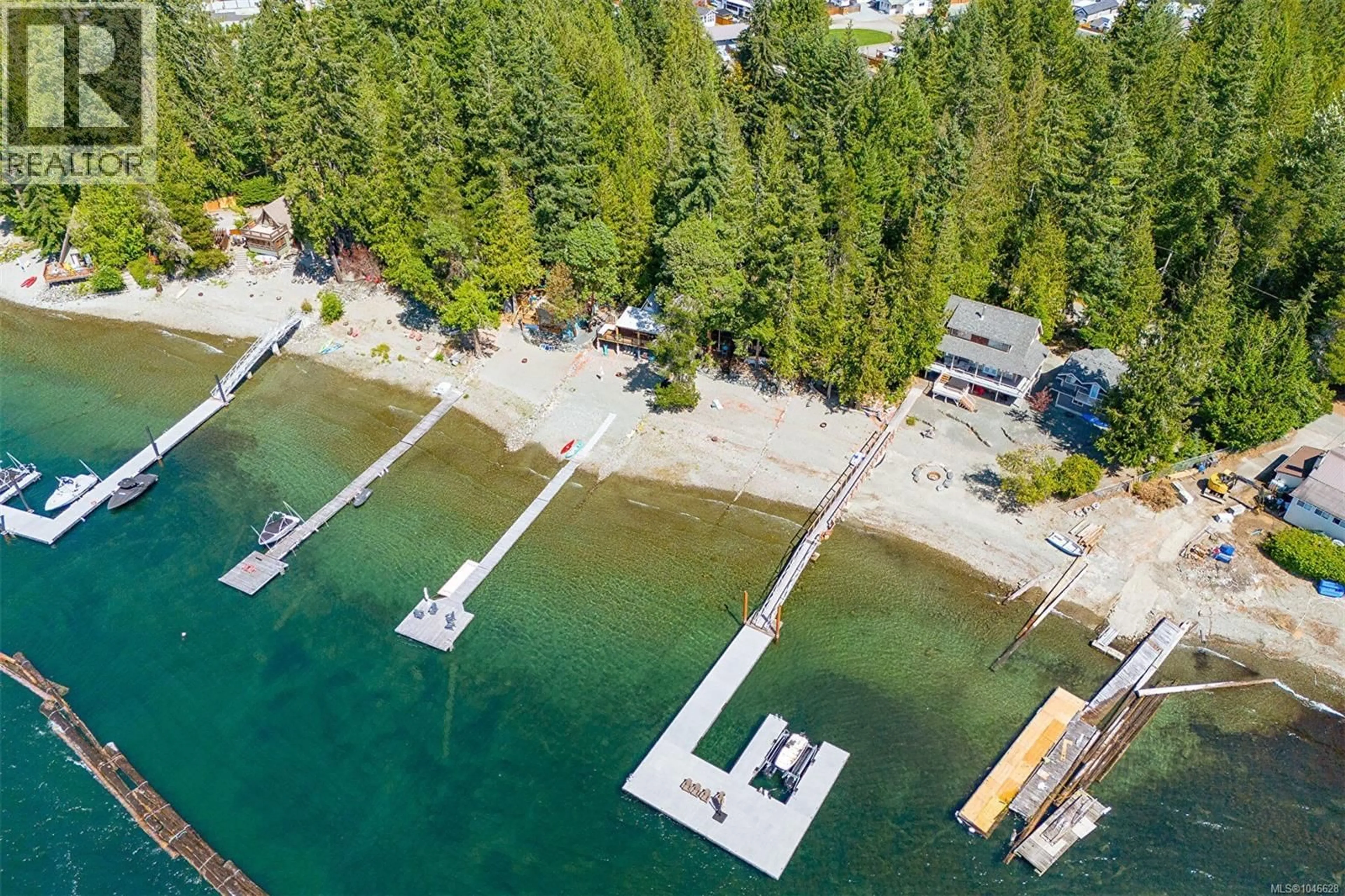 A pic from outside/outdoor area/front of a property/back of a property/a pic from drone, water/lake/river/ocean view for 8346 SA-SEEN-OS ROAD, Youbou British Columbia V0R3E1