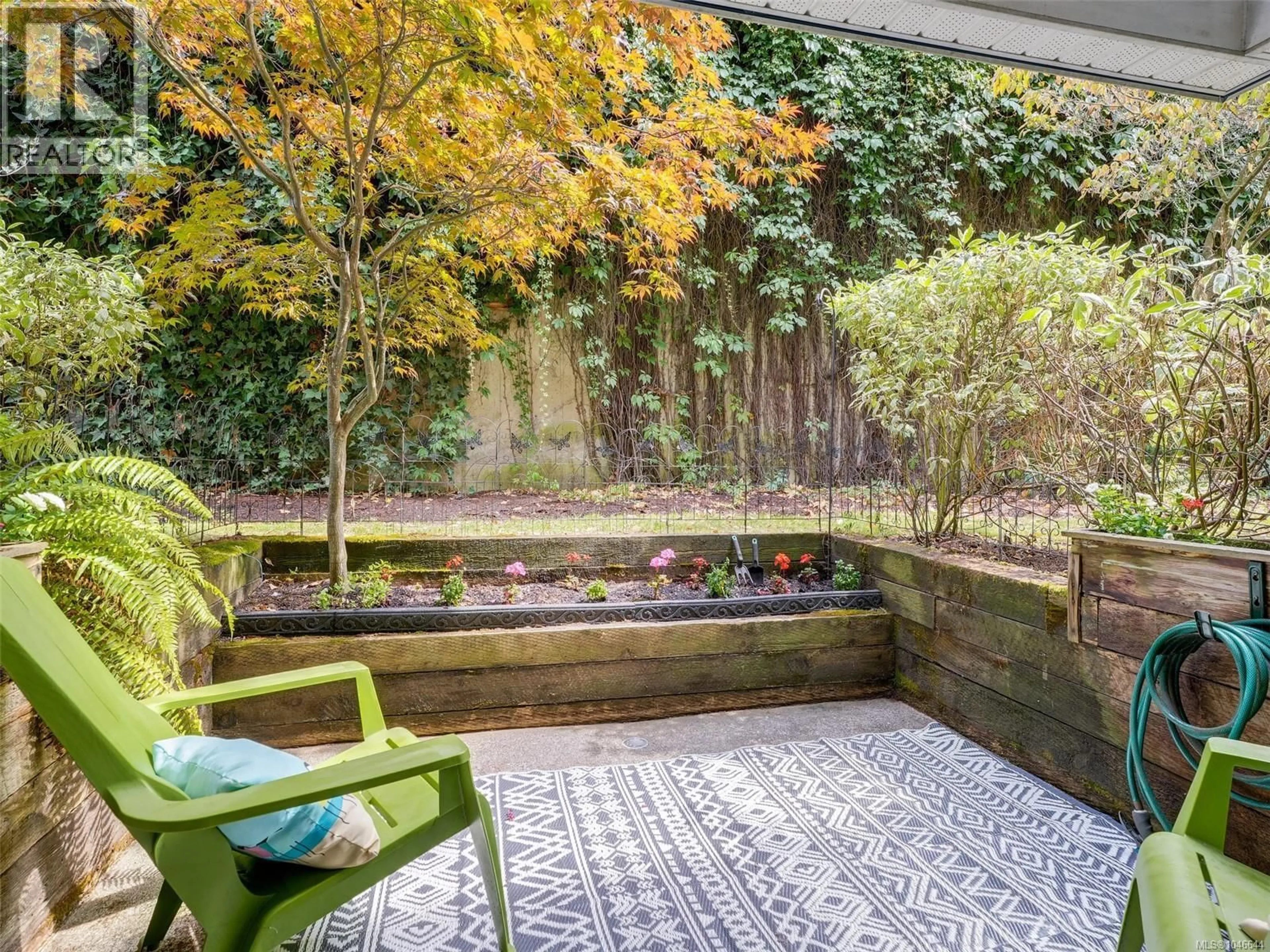 Patio, forest/trees view for 104 - 2647 GRAHAM STREET, Victoria British Columbia V8T3Y8