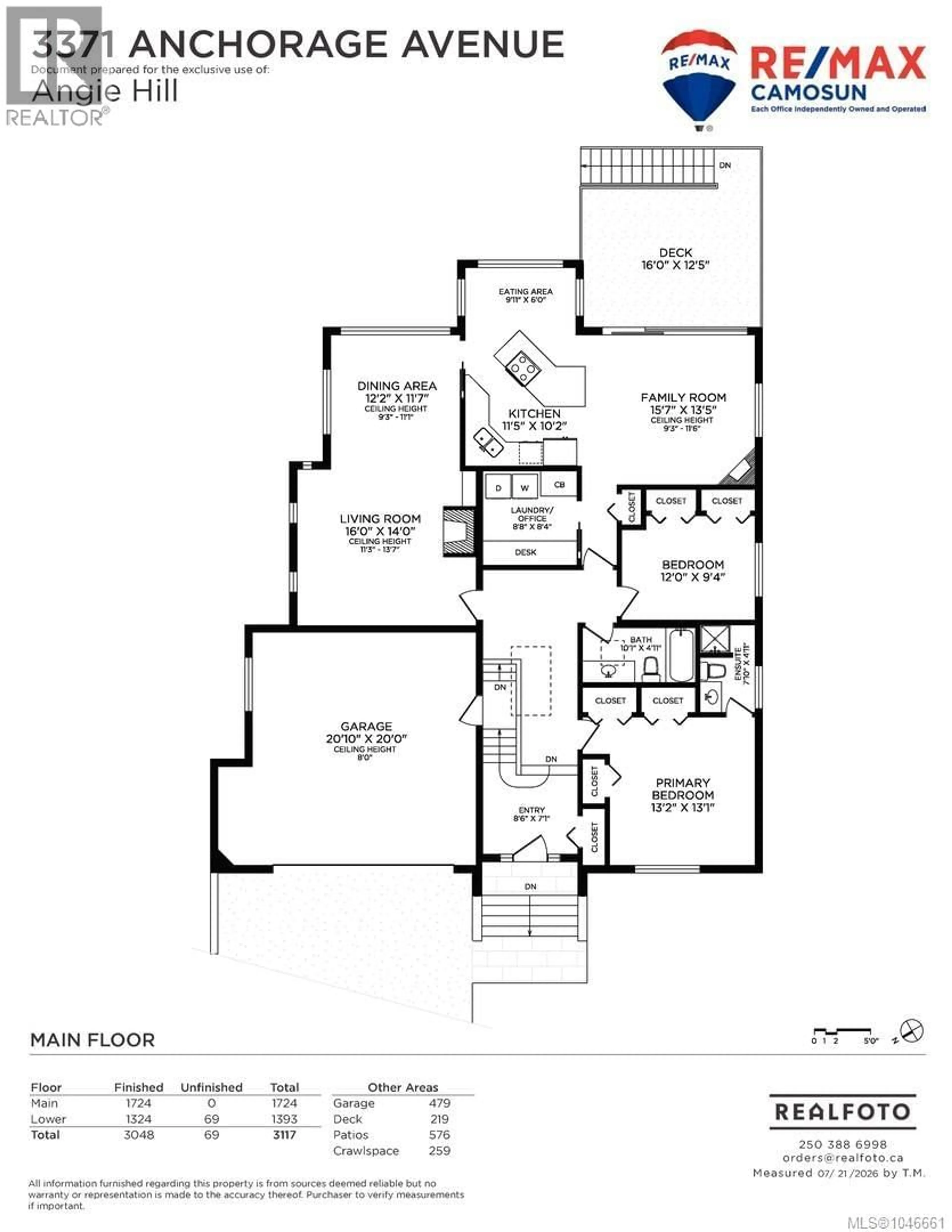 Floor plan for 3371 ANCHORAGE AVENUE, Colwood British Columbia V9C1X4